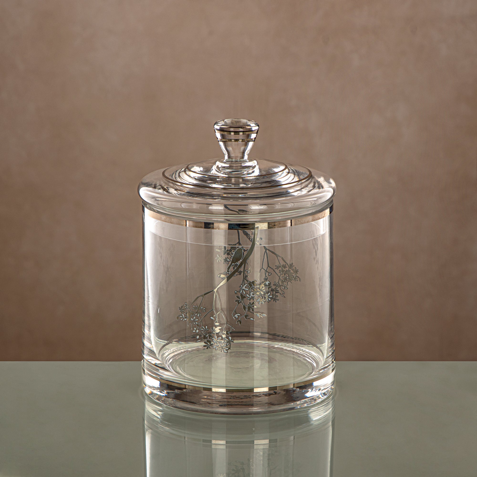 Almarjan Candy Bowl Clear & silver 900ML (0194T-XQZT-SIL) Gatherings, special occasions, Ramadan, eid