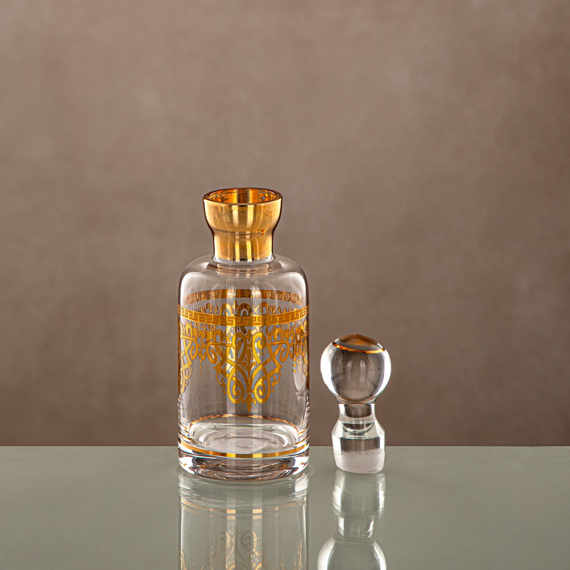 Almarjan Perfume Bottle Clear & Gold 16.5 tola (0862P-YCS-GLD) Gatherings, special occasions, Ramadan, eid