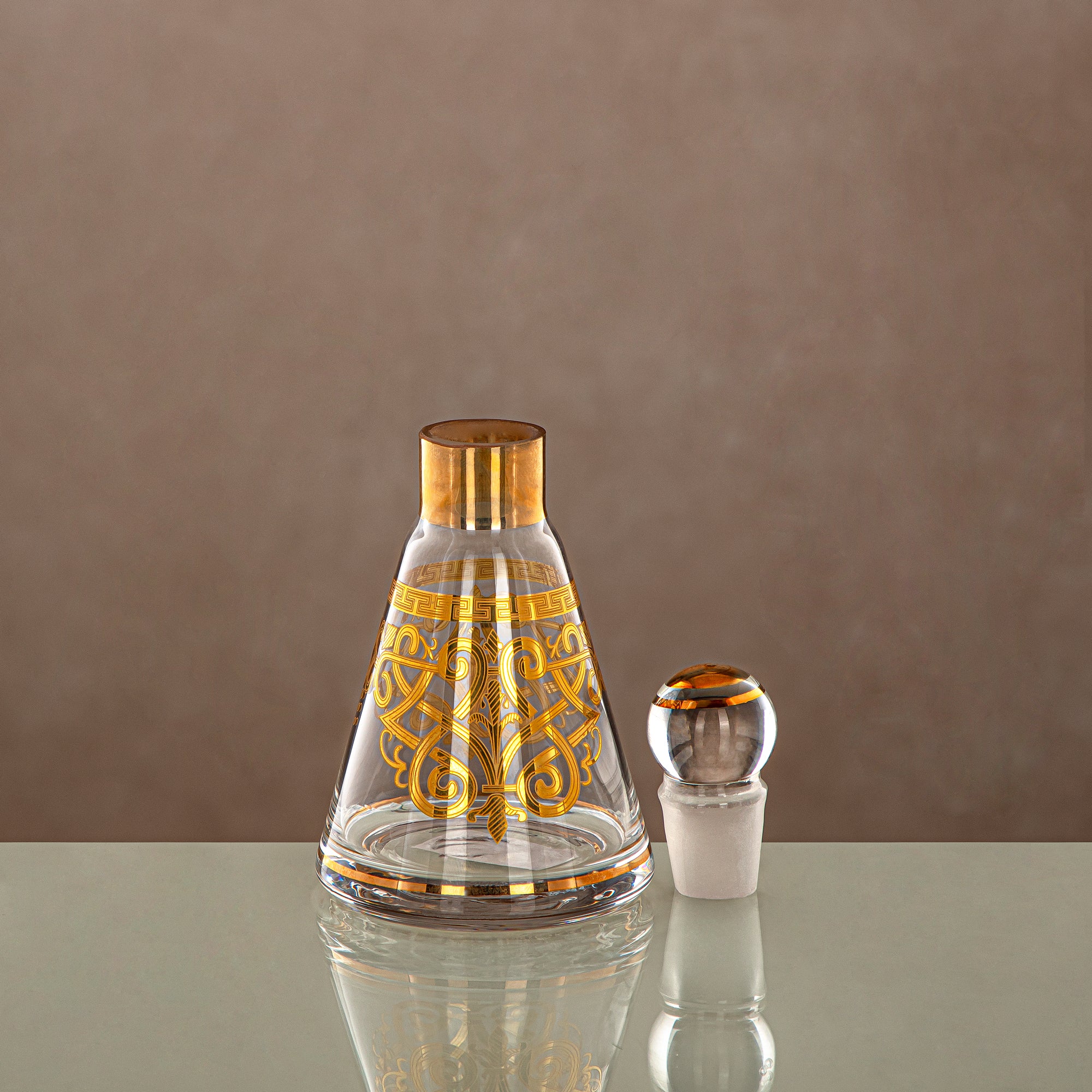 Almarjan Perfume Bottle Clear & Gold 14 tola (0864P-YCS-GLD) Gatherings, special occasions, Ramadan, eid