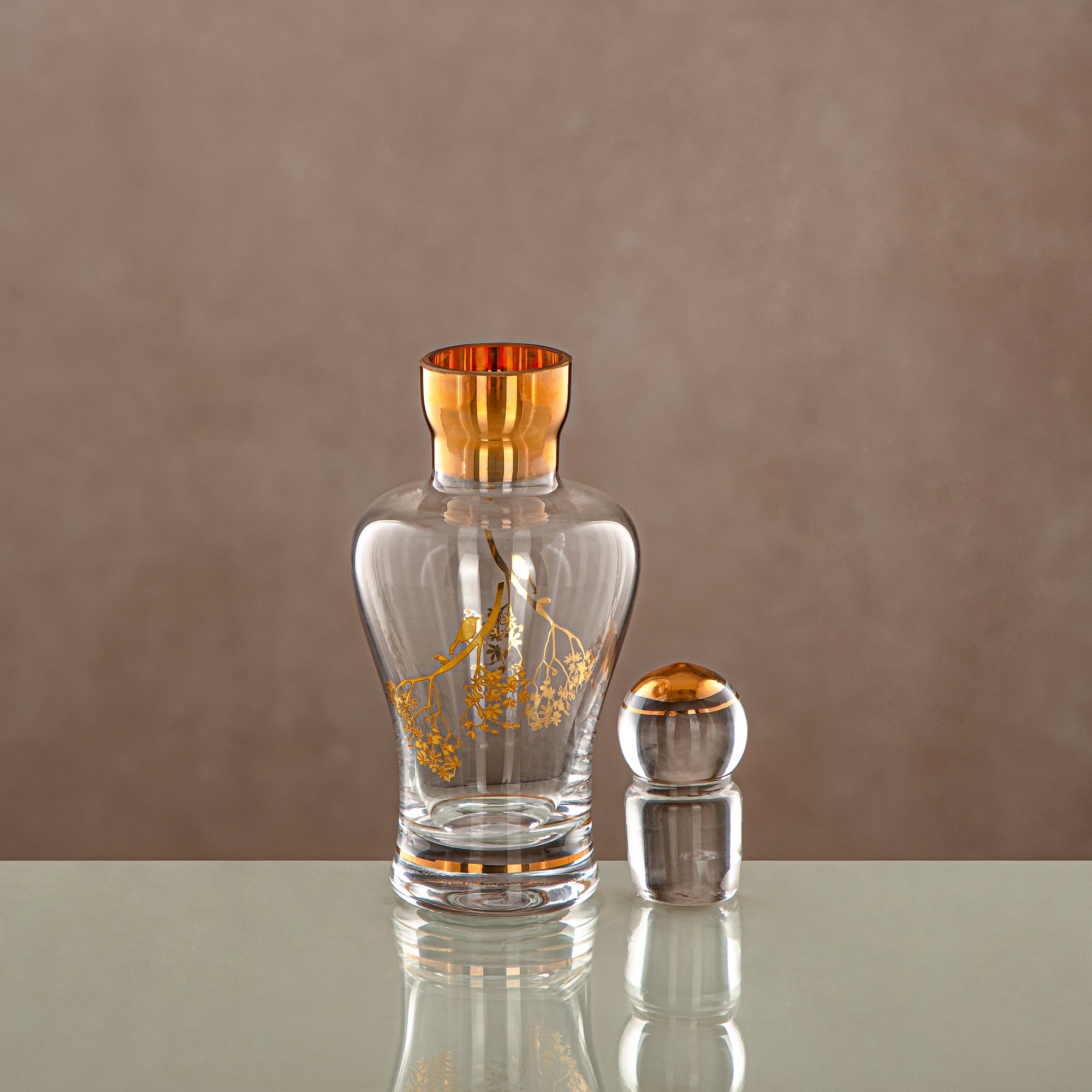 Almarjan Perfume Bottle Clear & Gold 12.5 tola (0865P-XQZT-GLD) Gatherings, special occasions, Ramadan, eid