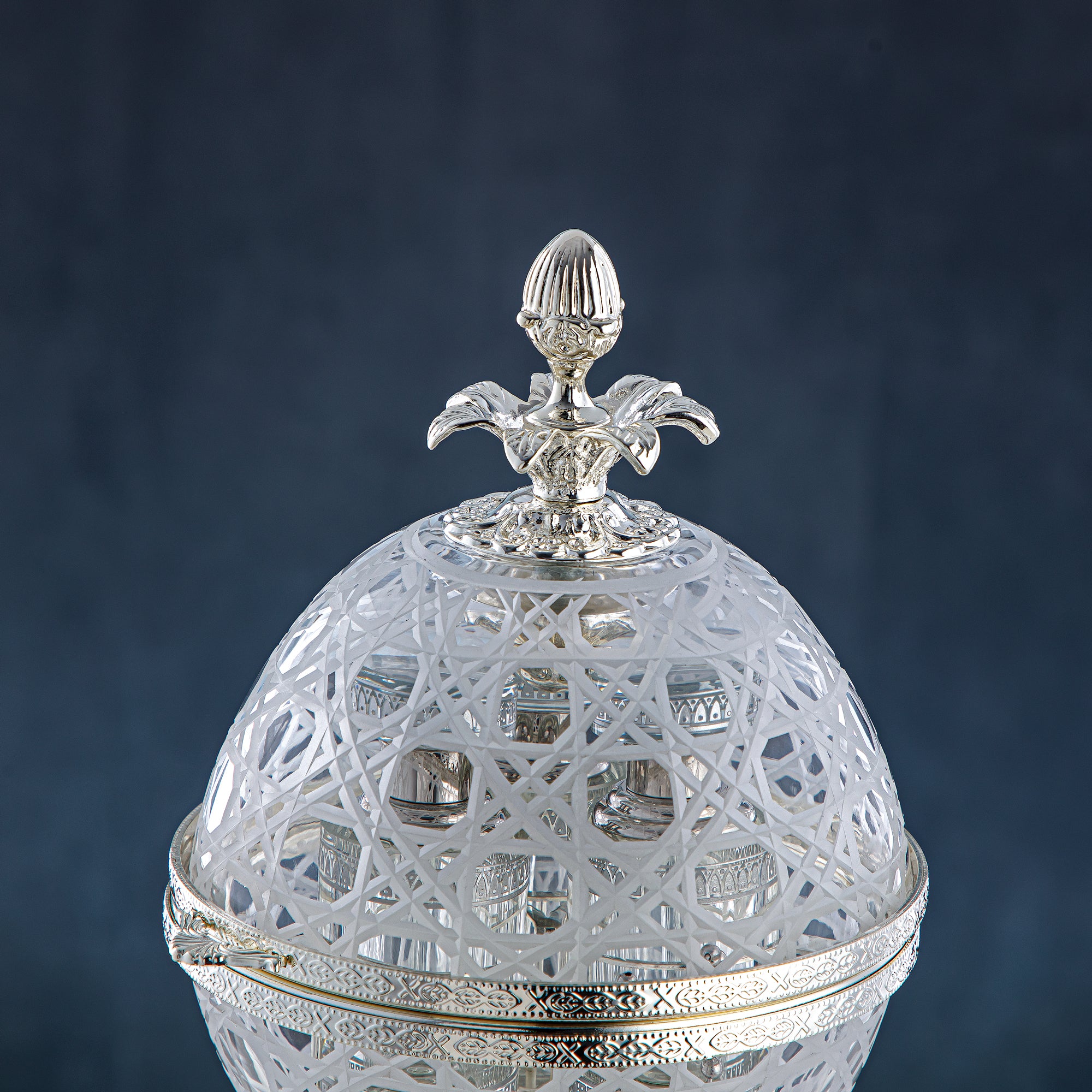 Almarjan Incense Burner & Perfume Set Silver 2 Pieces (CC20230817+CC20230909) – Elegant Serving | Ramadan & Gatherings