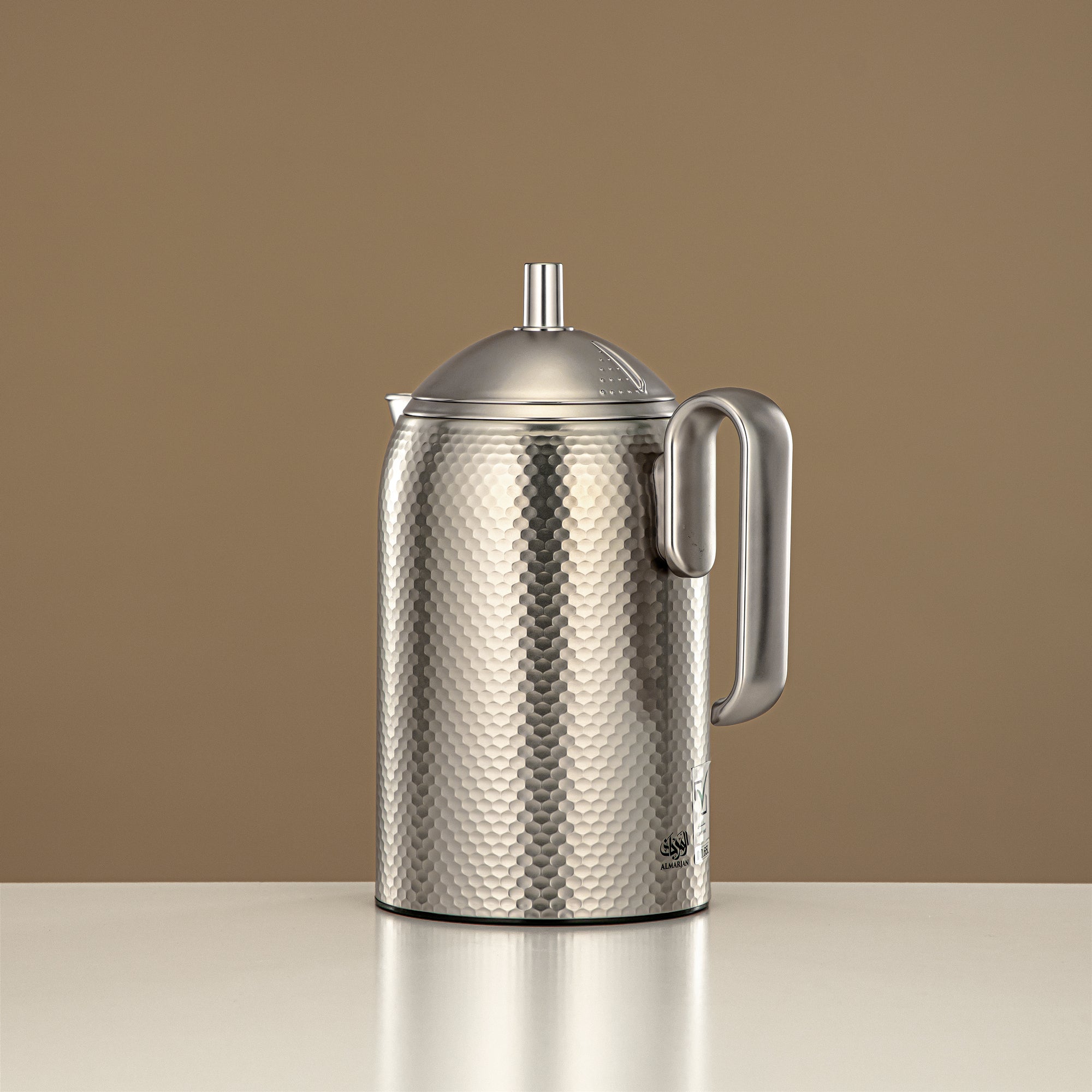 Almarjan Vacuum Flask 0.65L Matt Nickel