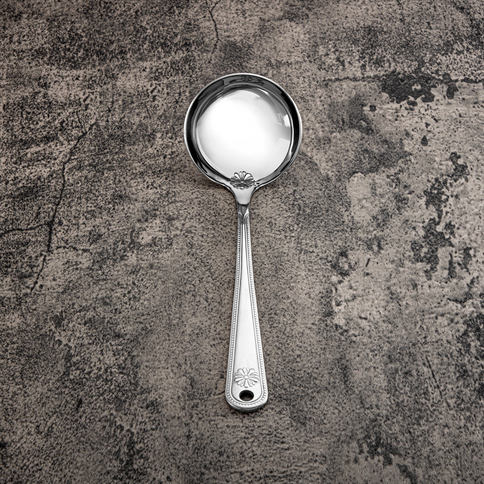 Almarjan Small Soup Ladle, Stainless Steel, Silver (CUT0010386) Elegant Flatware