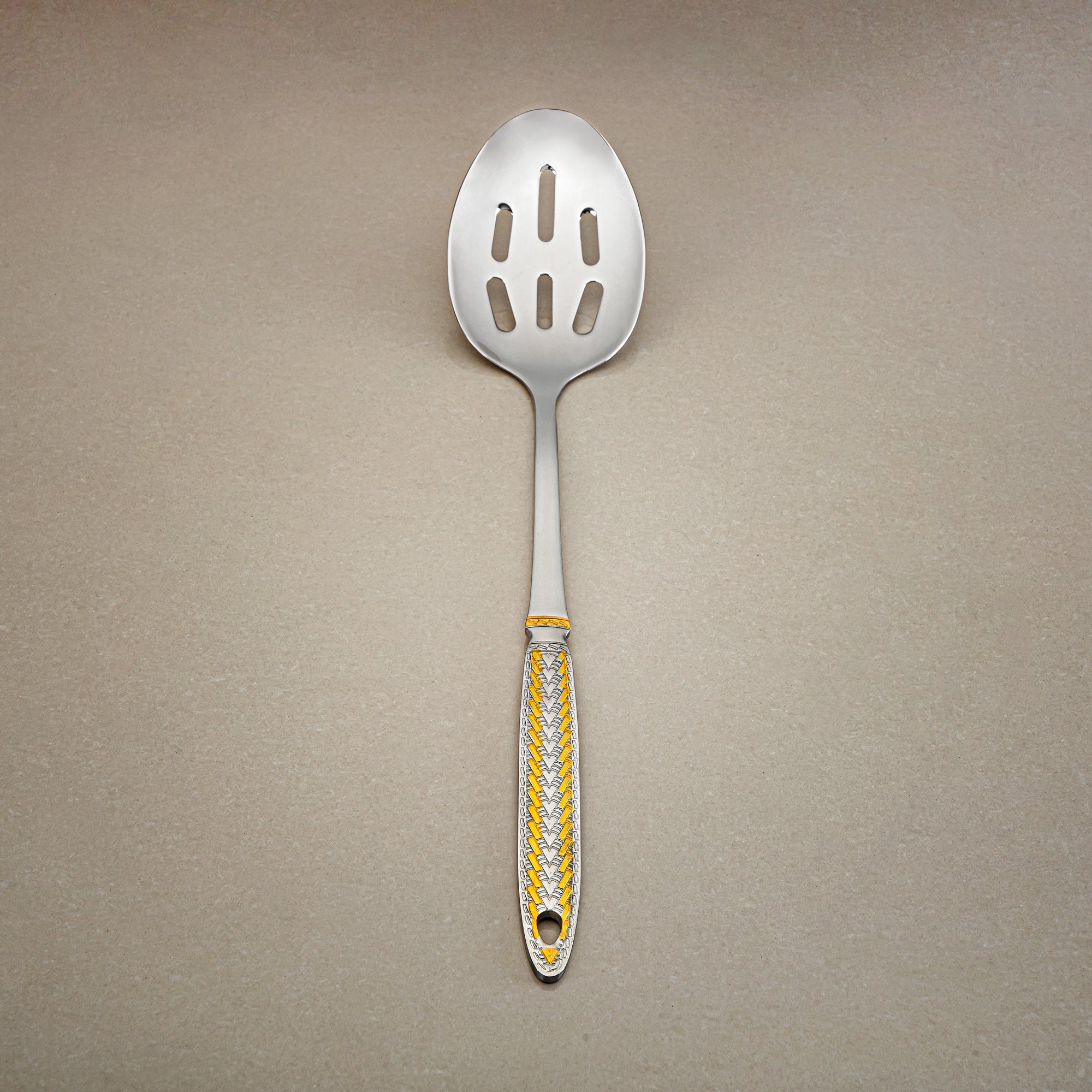 Almarjan Slotted Spoon, Stainless Steel, Silver & Gold (CUT0010514) Elegant Flatware