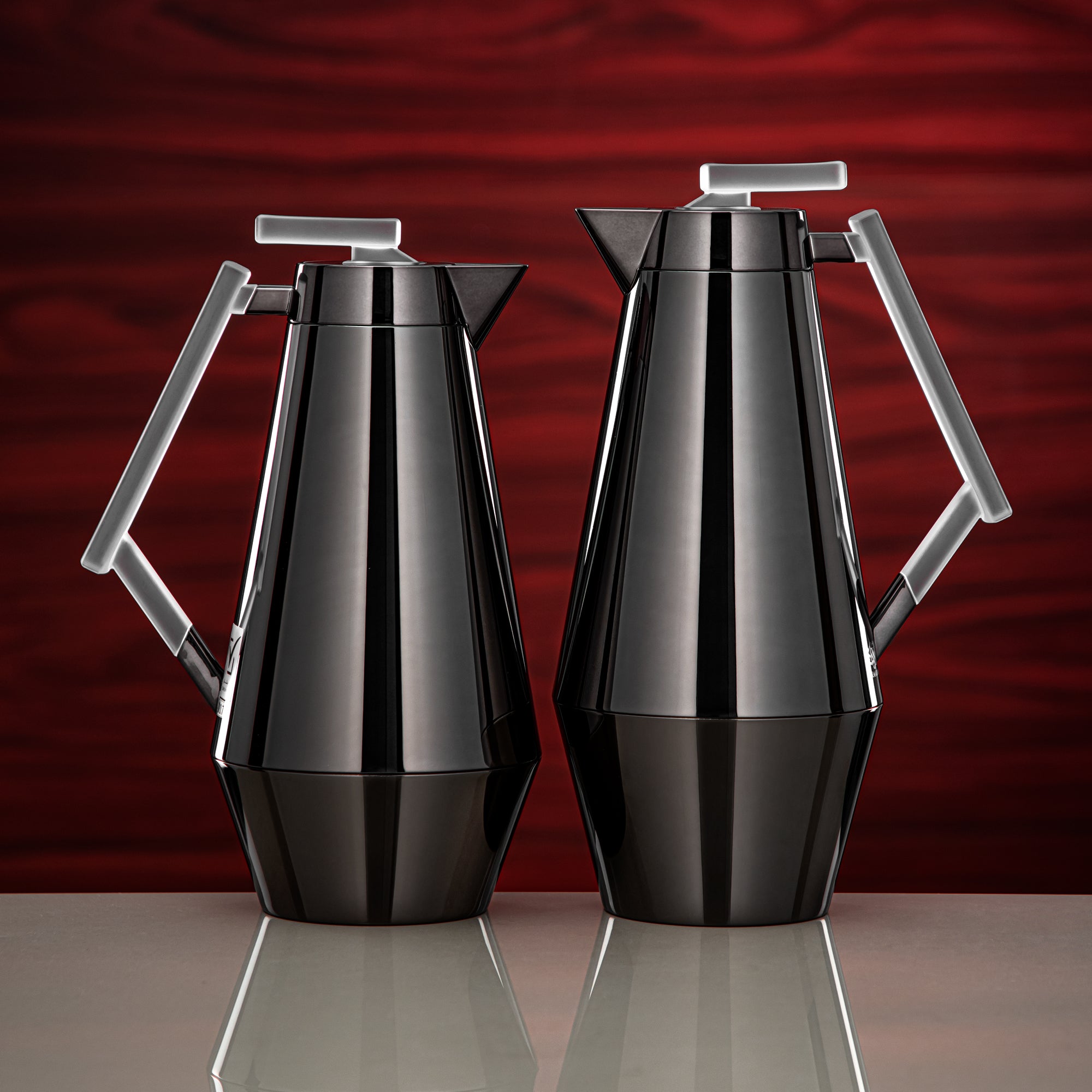 Almarjan Vacuum Flask Set 0.7L & 1L Gun Black & Frost