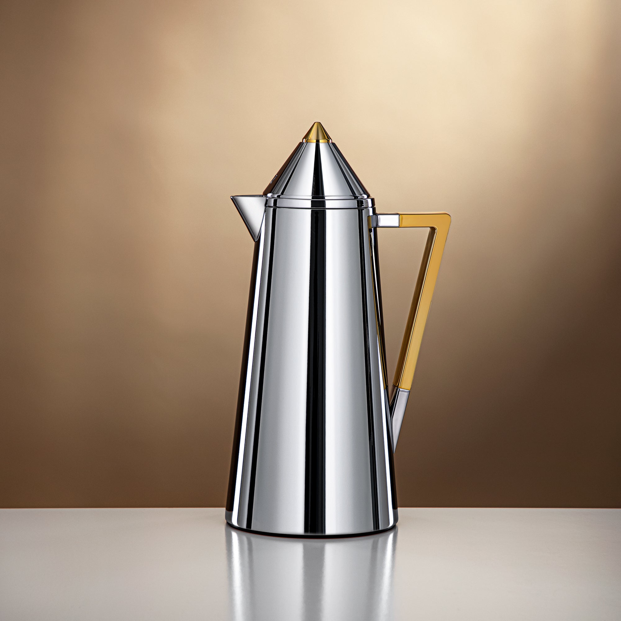 Almarjan Vacuum flask 0.7L + 1.0L Silver & gold (FG818-070/100 C/G)