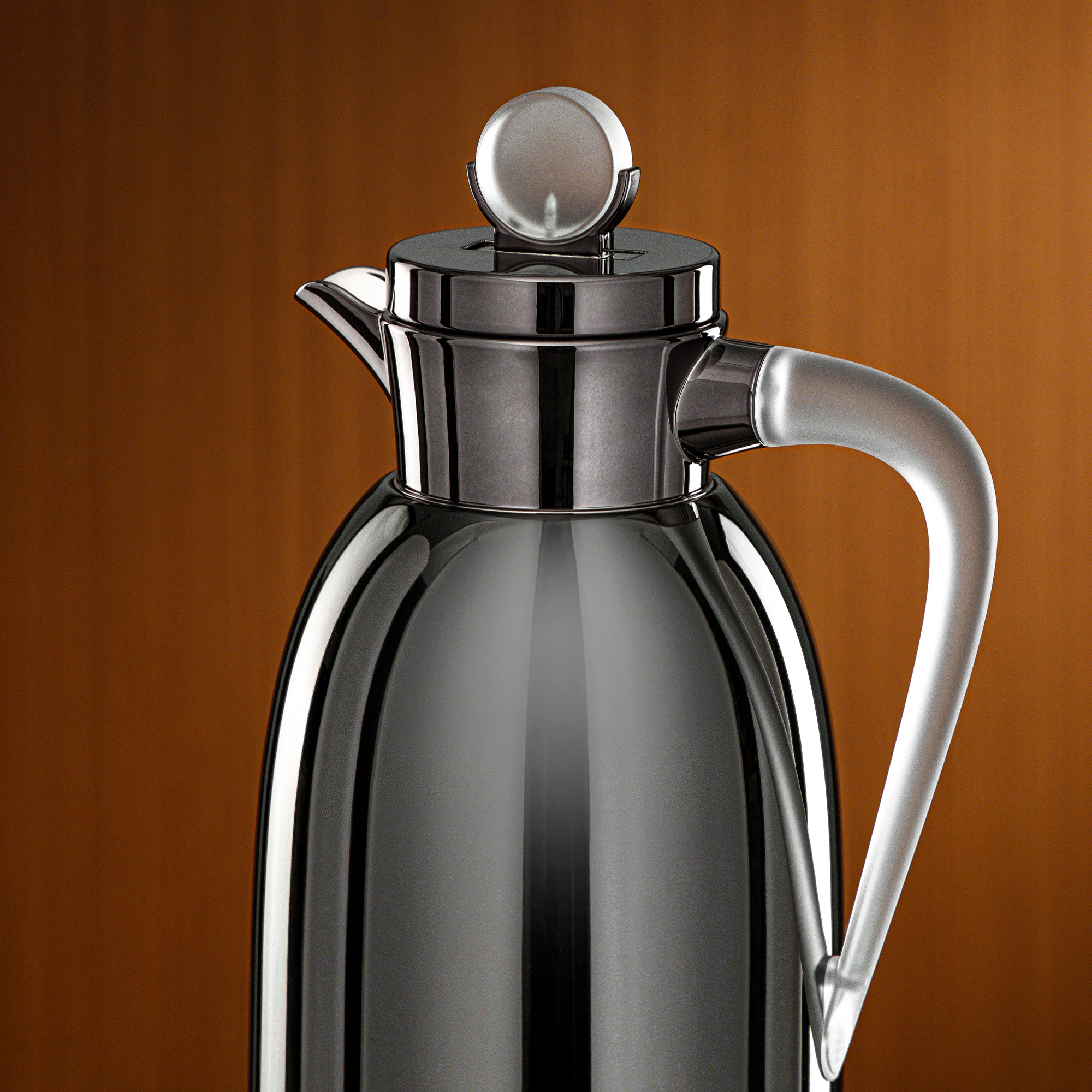 Almarjan Vacuum Flask Set 2 Pieces 1L & 1.3L Gun Black & Frost