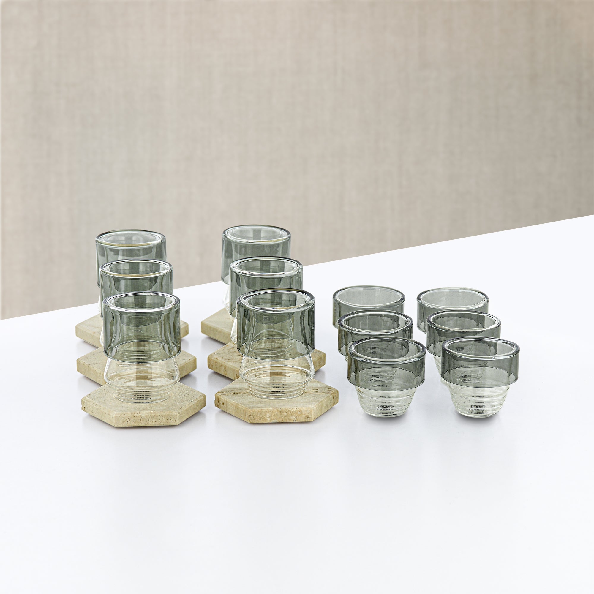 Almarjan Vacuum Flask & Tea Set 0.7L & 1L Matt Nickel