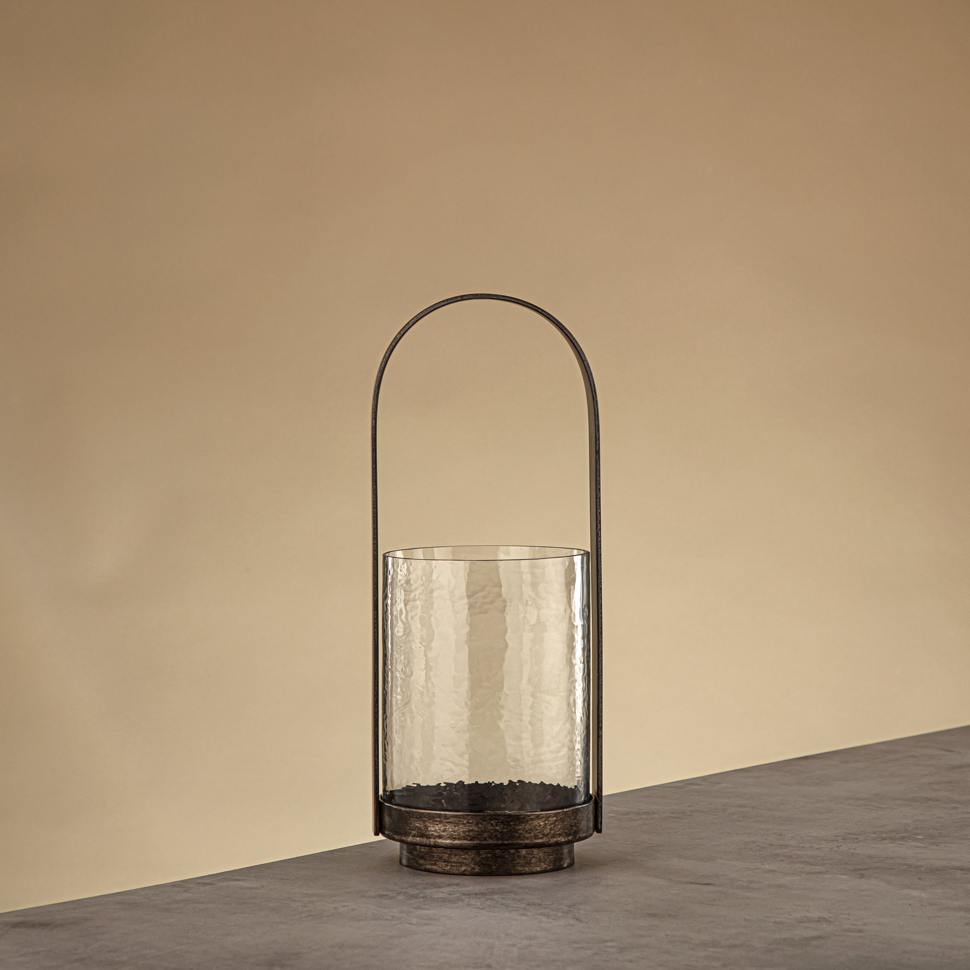 Almarjan Hurricane Lantern 32cm Vintage Silver