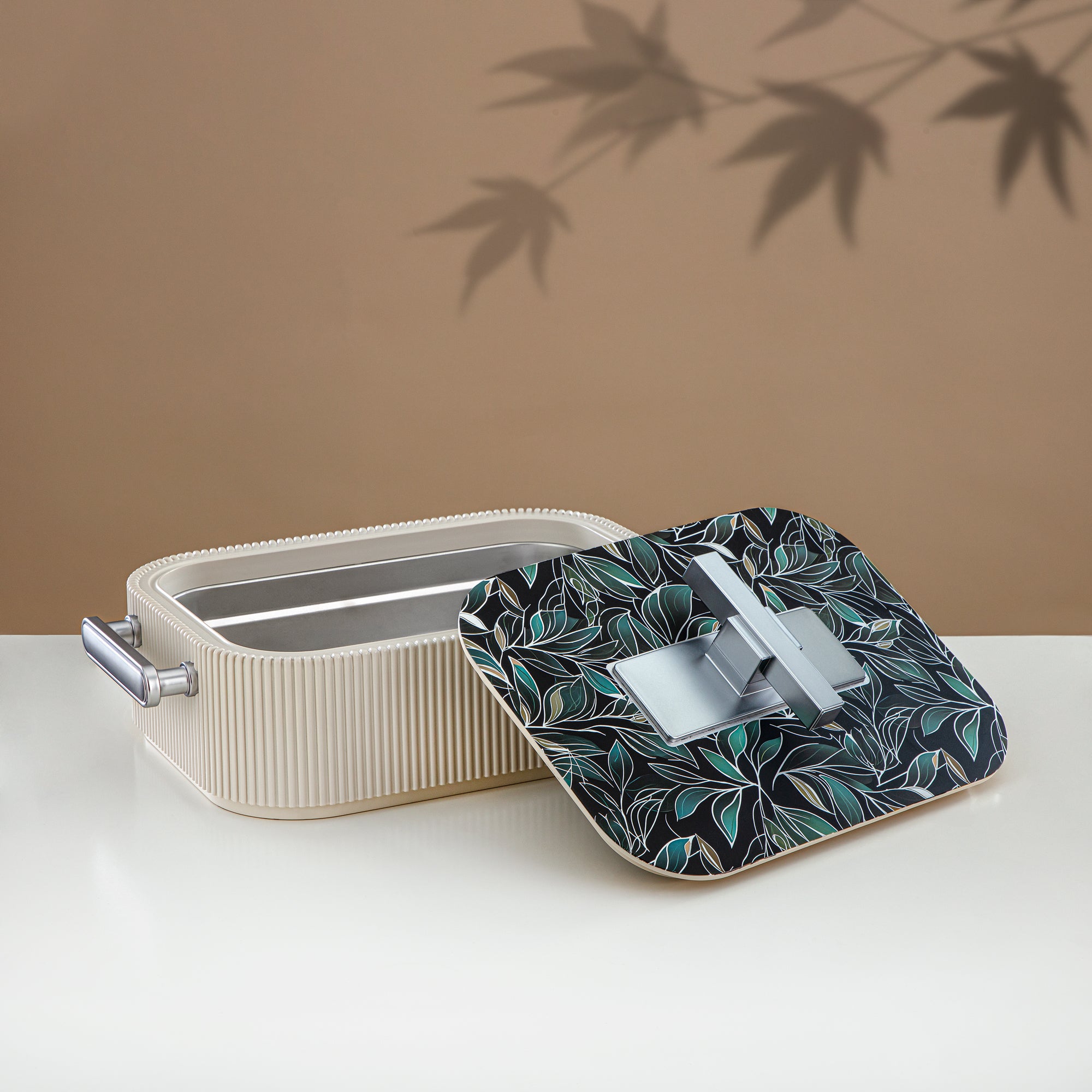 حرارات المرجان ABS، 3000 مل، بيج مزهر وفضي مطفي (HP06-300SP-AZ03S) - تقديم أنيق