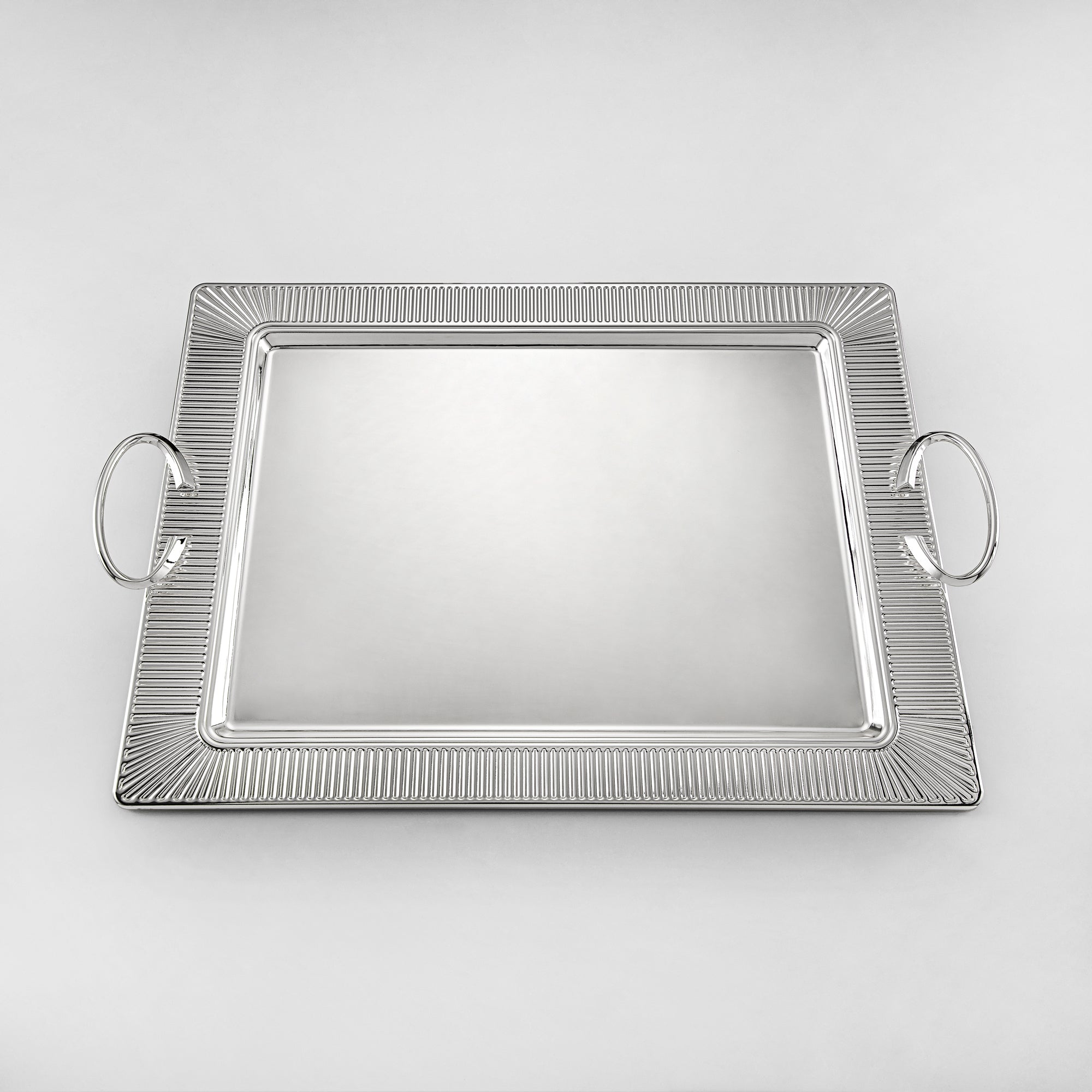 Almarjan Serving Tray, Silver (HT2408020) | Ramadan & Eid