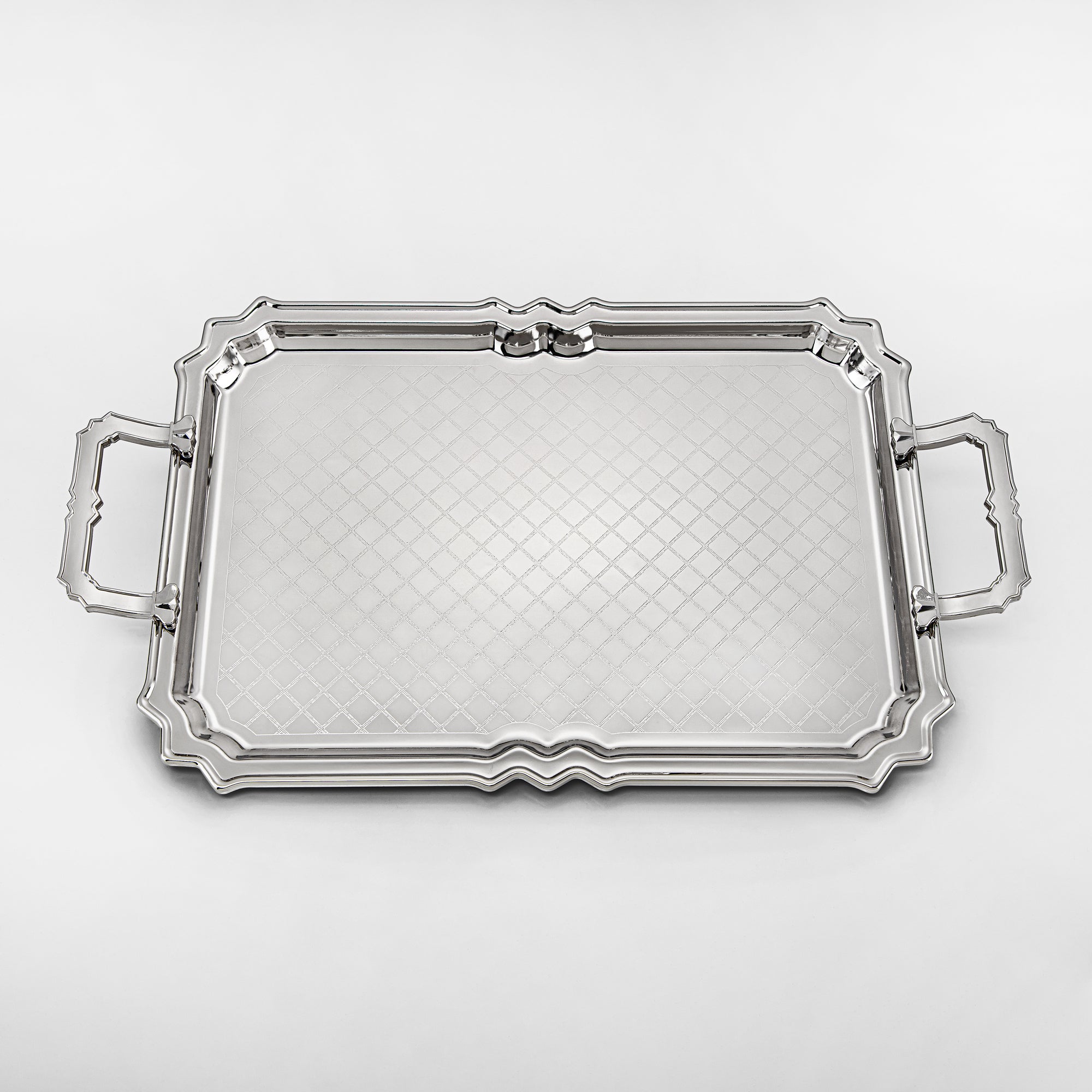 Almarjan 3 Pieces Serving Tray Set Silver - HT2411008