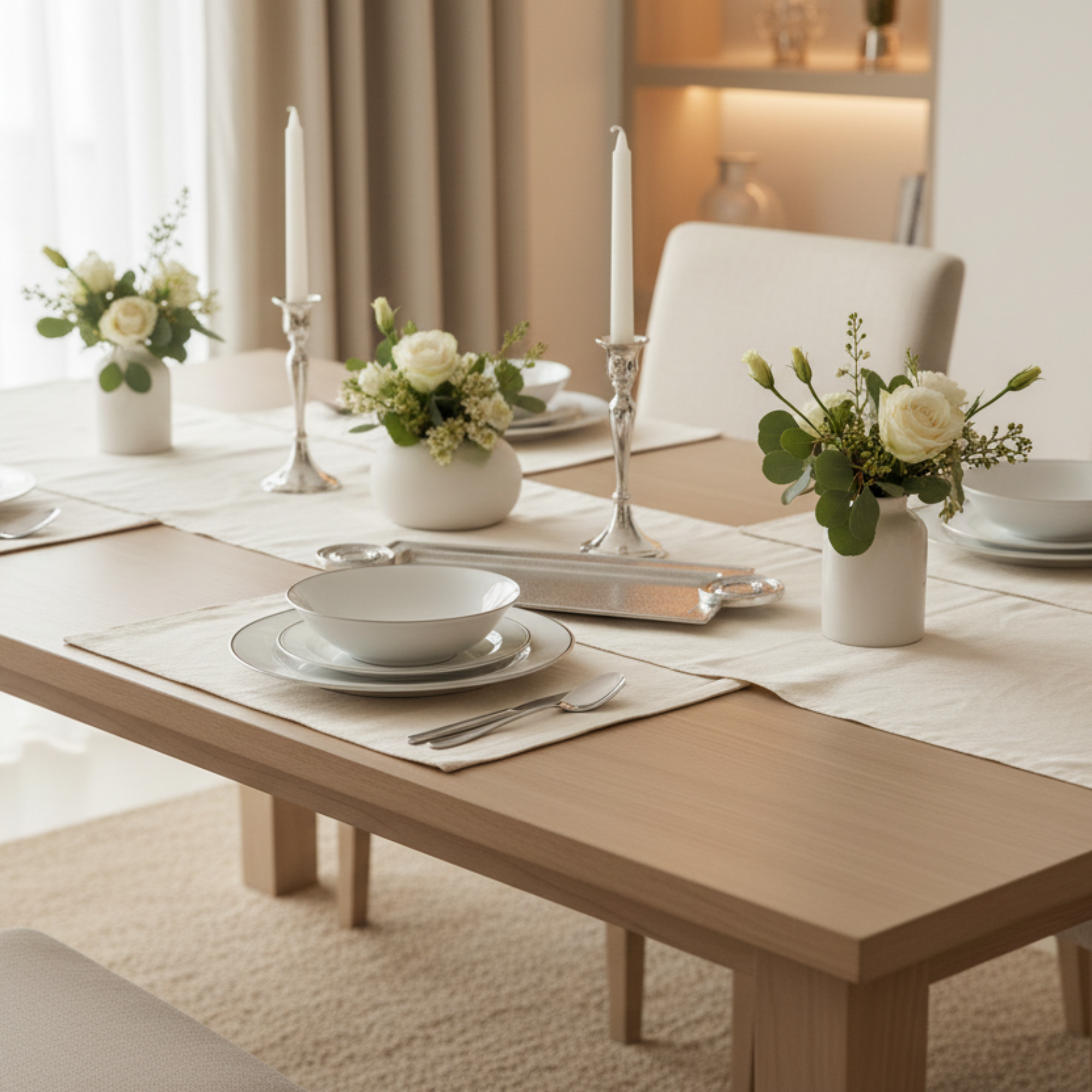 صينية تقديم المرجان 50 سم فضي بتصميم متشقق