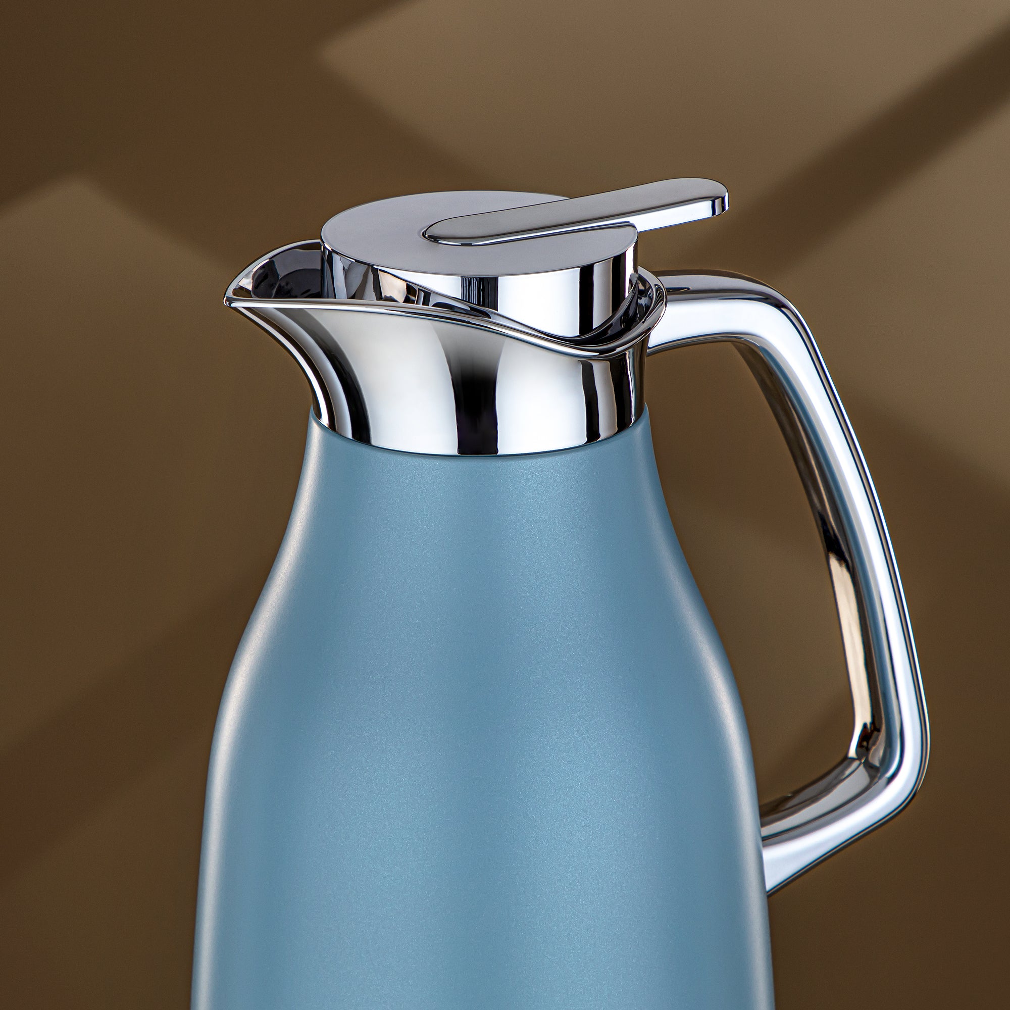 Almarjan Vacuum Flask Set Matt Blue & Silver 0.7L + 1L (RGC-0700Q406YZC+1000Q406YZC) – Elegant Serving | Ramadan & Gatherings