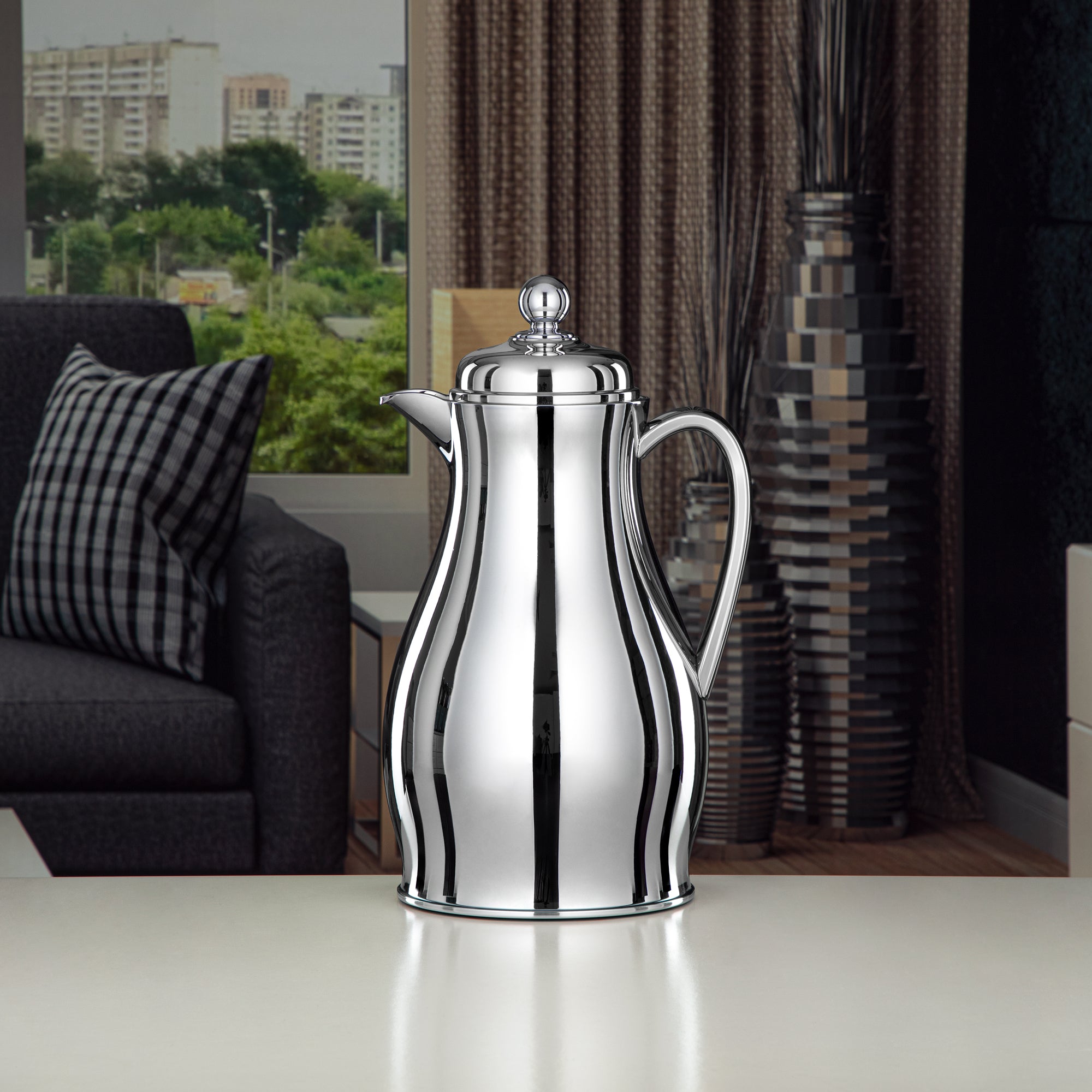 Almarjan Vacuum Flask Metal Body with Glass Liner 0.7L Silver (RPA-070-S) – Everyday Elegance Collection