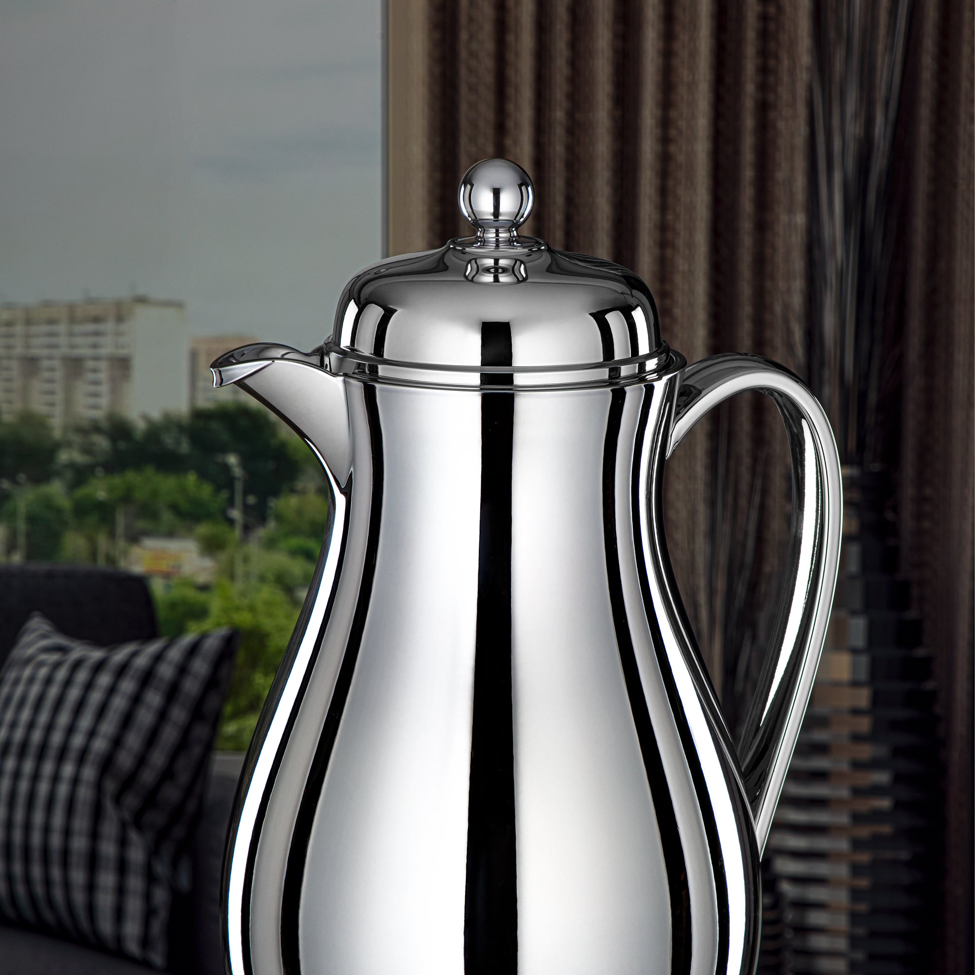Almarjan Vacuum Flask Metal Body with Glass Liner 1L Silver (RPA-100-S) – Everyday Elegance Collection