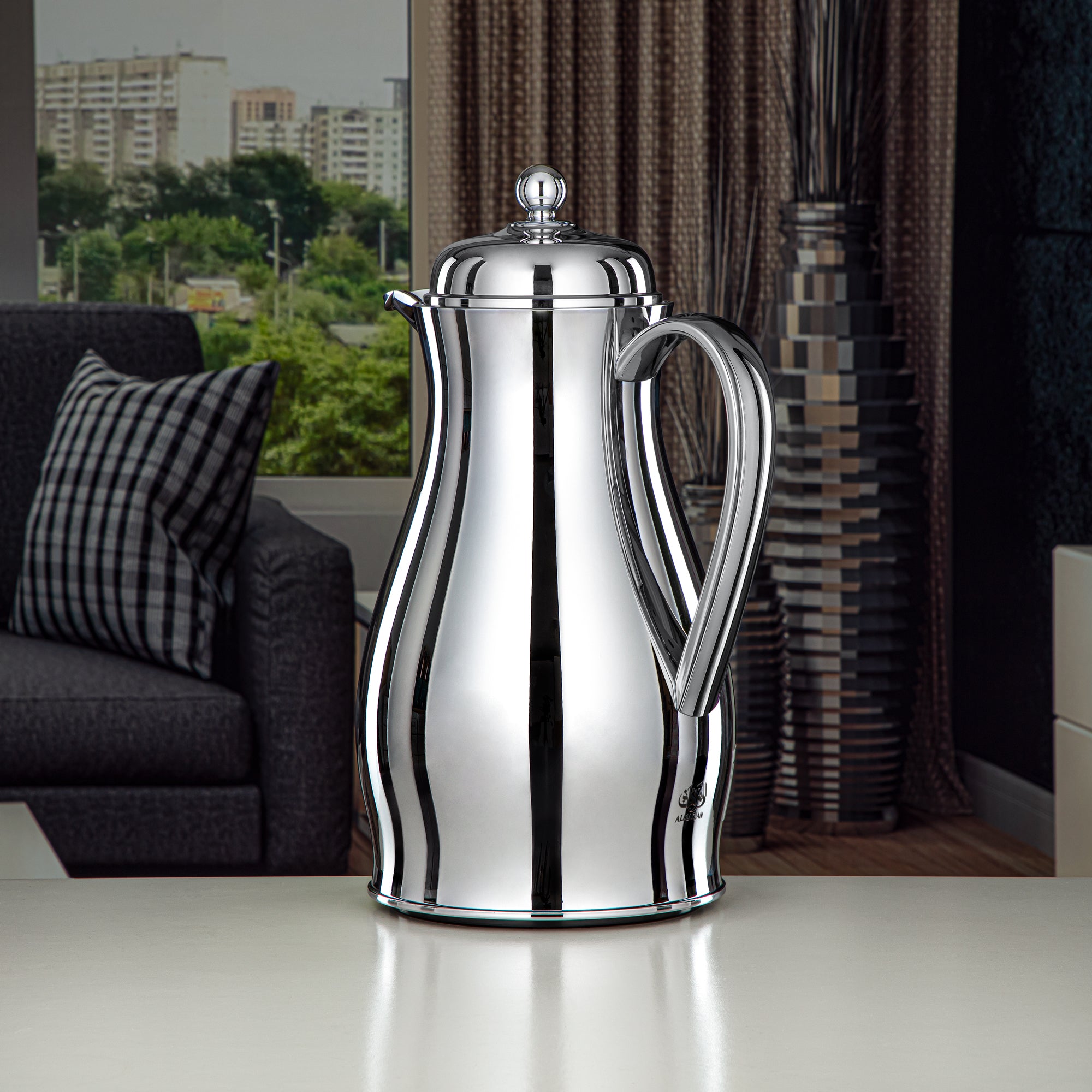 Almarjan Vacuum Flask Metal Body with Glass Liner 1.4L Silver (RPA-140-S) – Everyday Elegance Collection