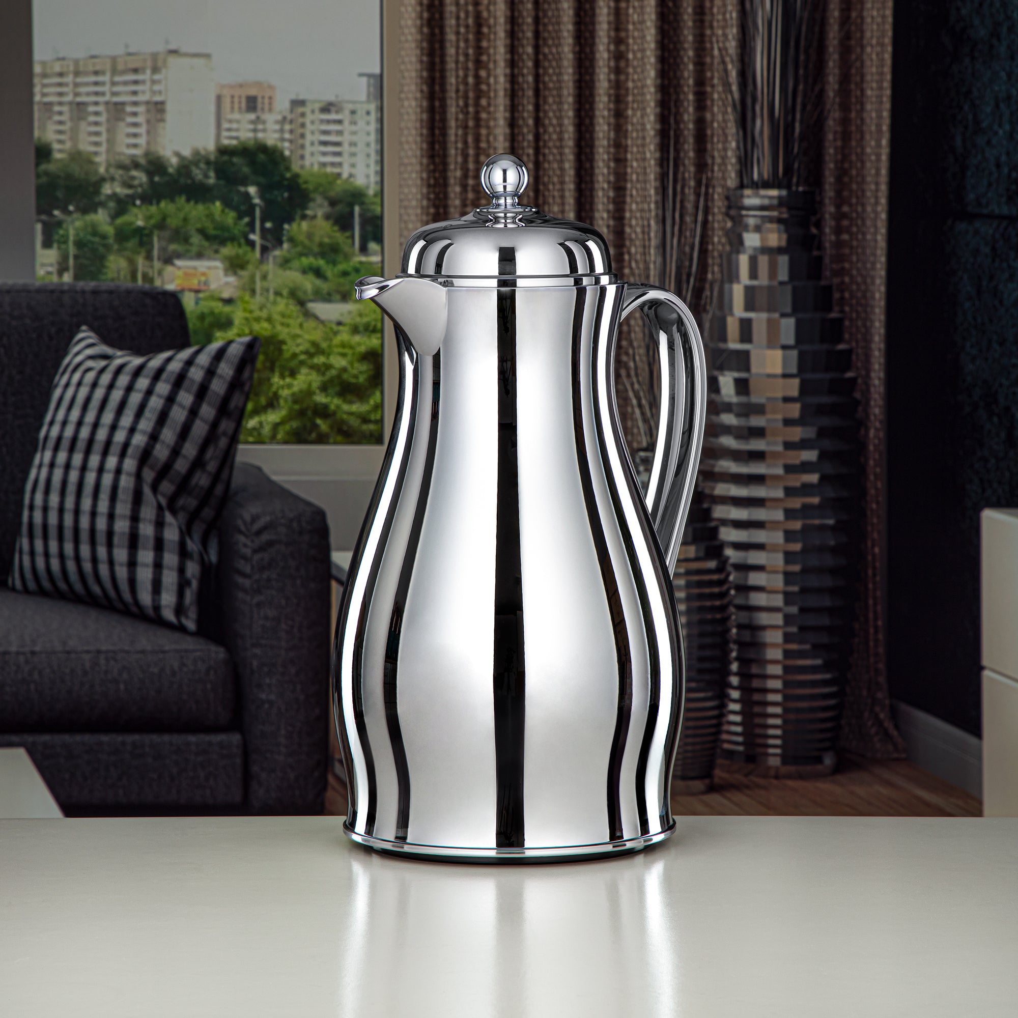 Almarjan Vacuum Flask Metal Body with Glass Liner 1.4L Silver (RPA-140-S) – Everyday Elegance Collection