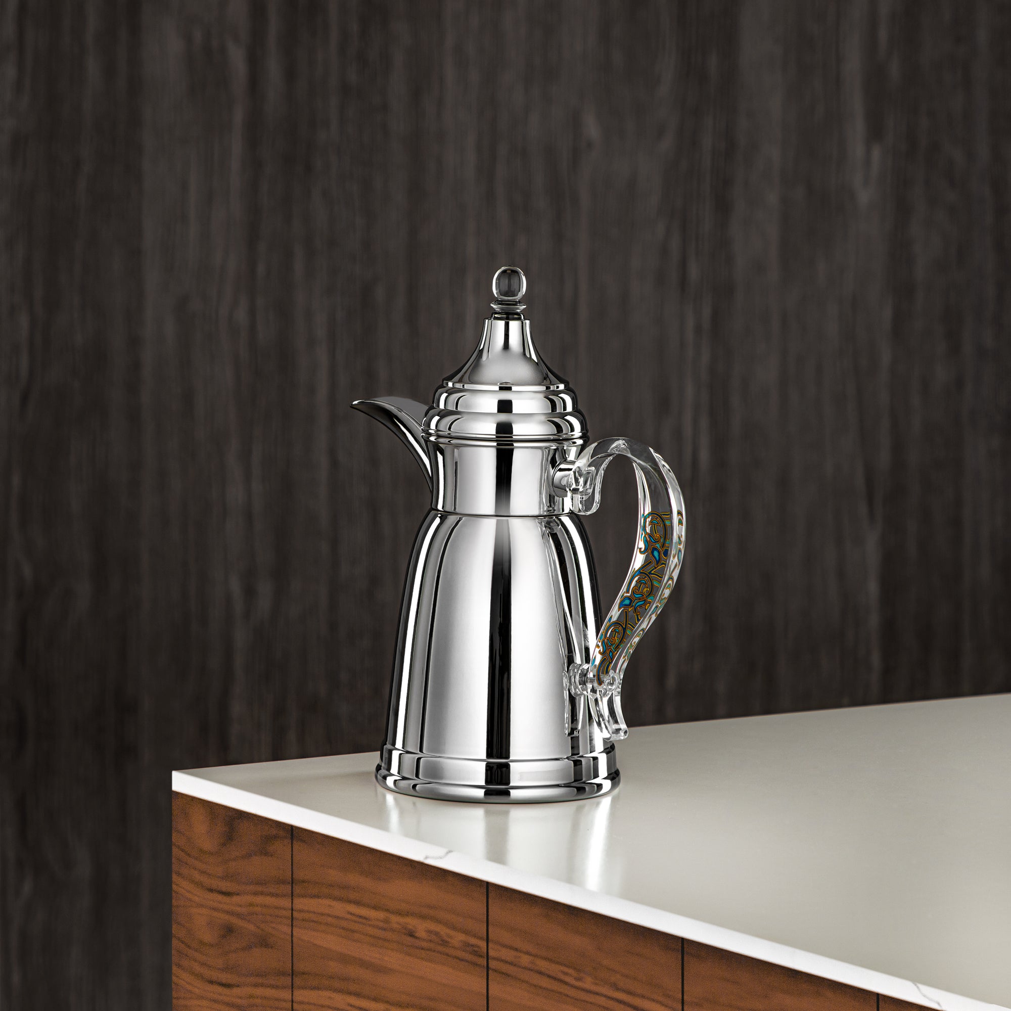 Almarjan 350 ML Stainless Steel Double Wall Flask Silver - SM-2E02-035 C/BLU