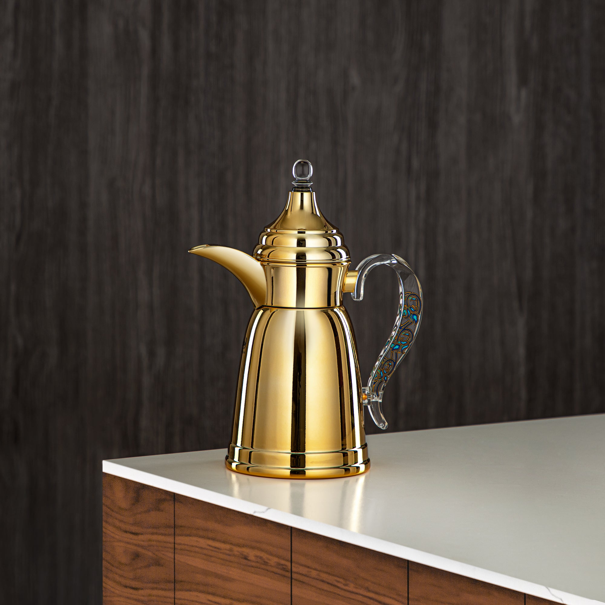 Almarjan 350 ML Stainless Steel Double Wall Flask Gold - SM-2E02-035 G/BLU