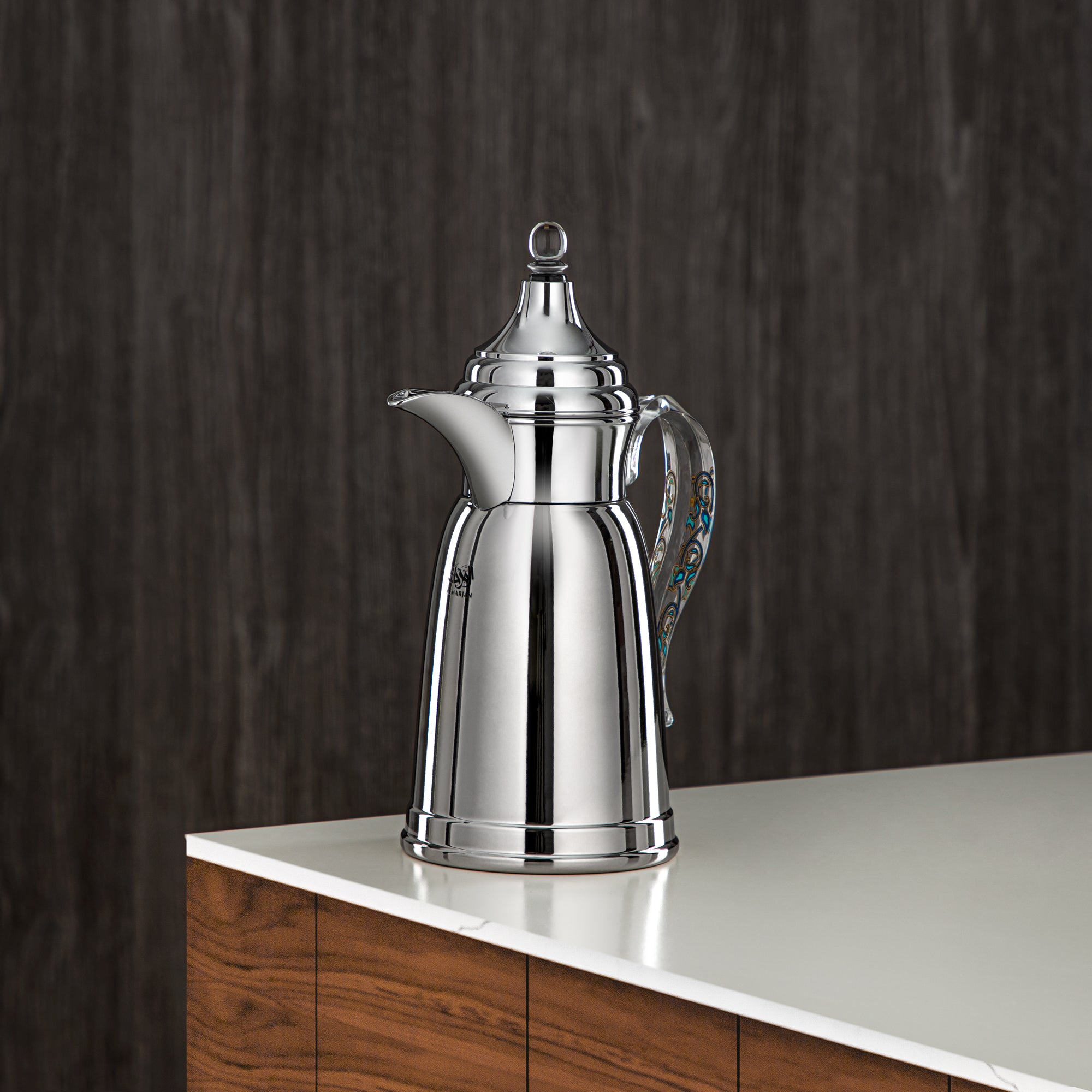 Almarjan 600 ML Stainless Steel Double Wall Flask Silver - SM-2E02-060 C/BLU