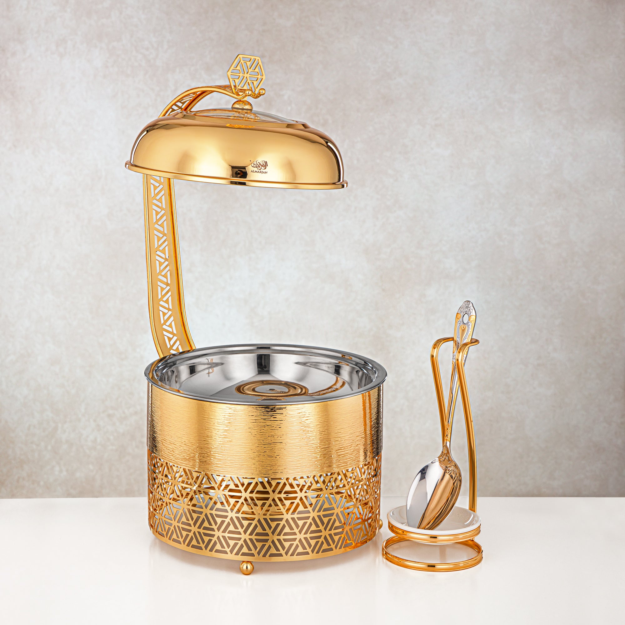 Almarjan 2000 ML Chafing Dish Gold - STS0013202