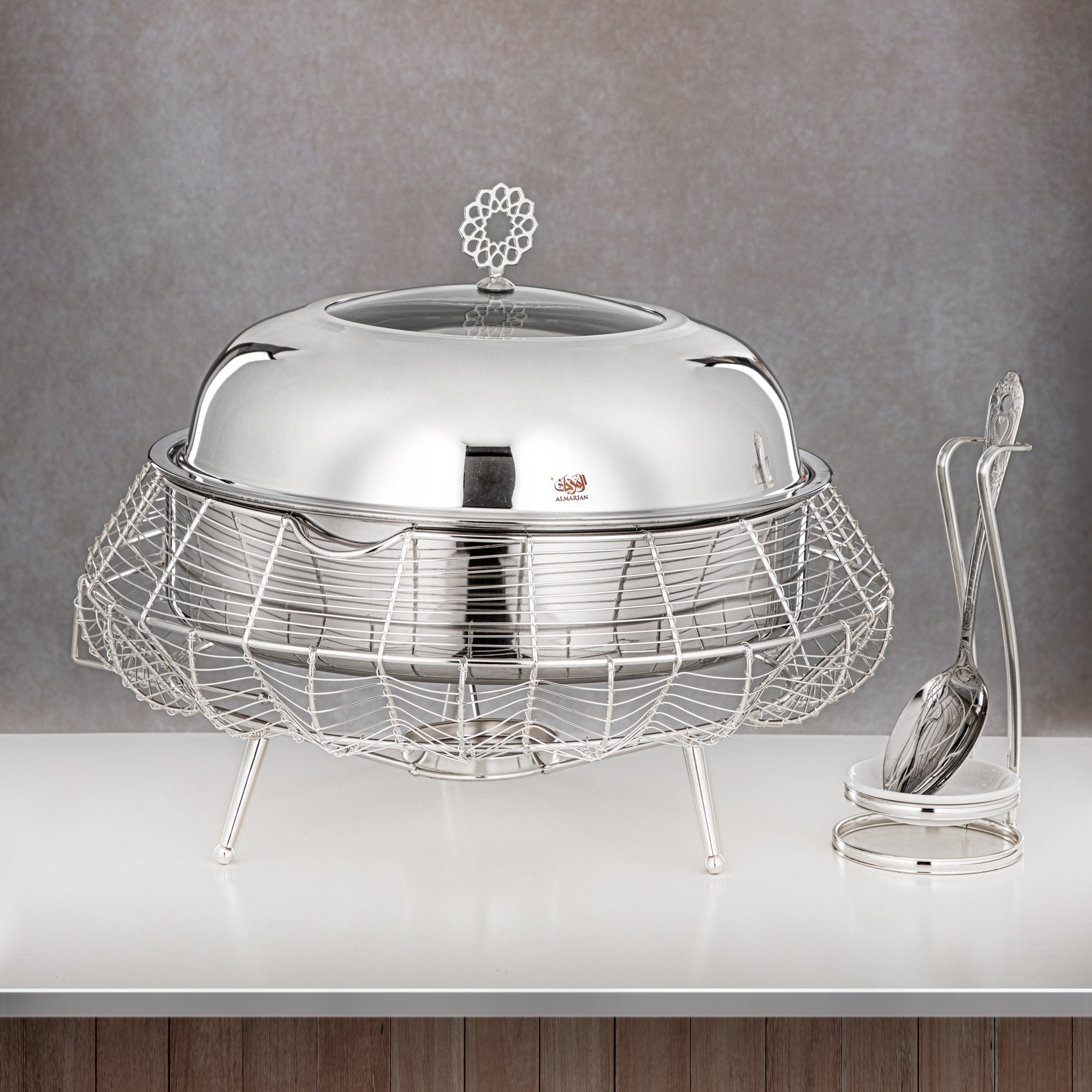 Almarjan 6500 ML Chafing Dish Silver - STS0013245