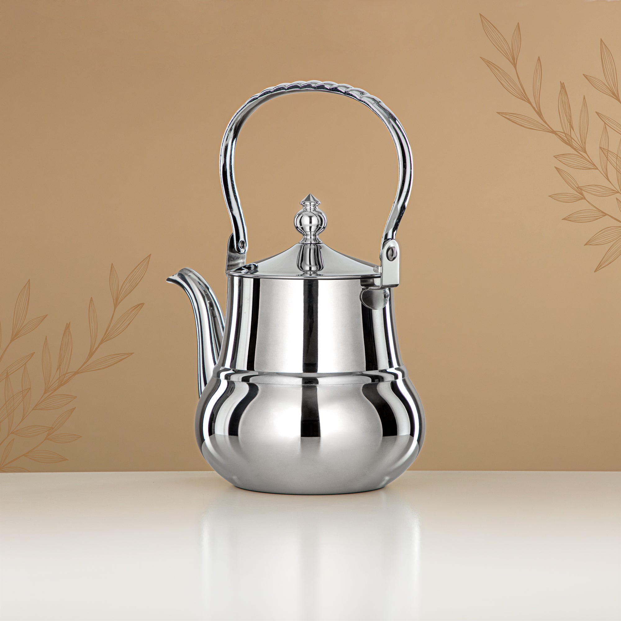 Almarjan Tea Kettle 1.3L Silver – Elegance