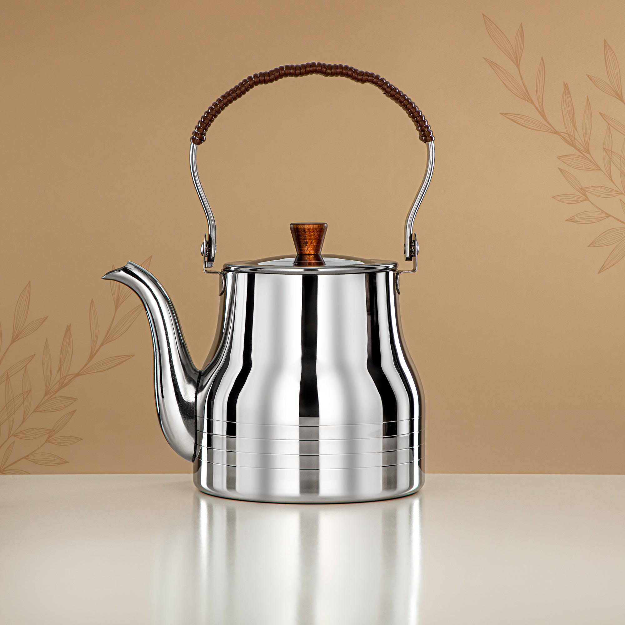 Almarjan Tea Kettle 1.2L Silver – Elegance