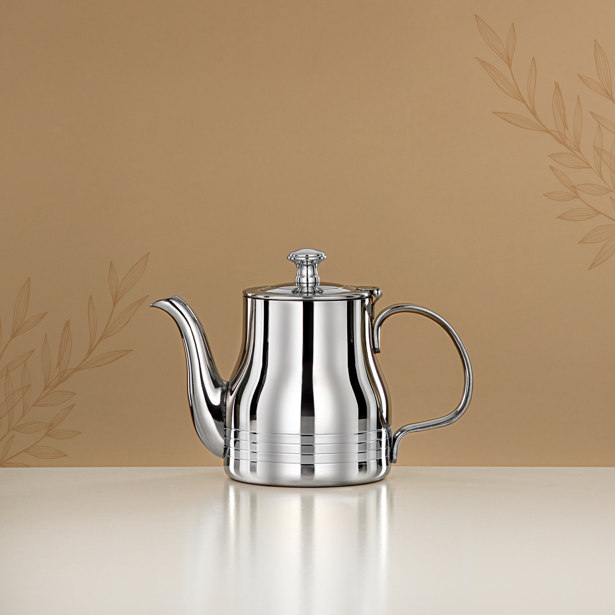Almarjan Teapot Stainless Steel 0.5L – Elegance