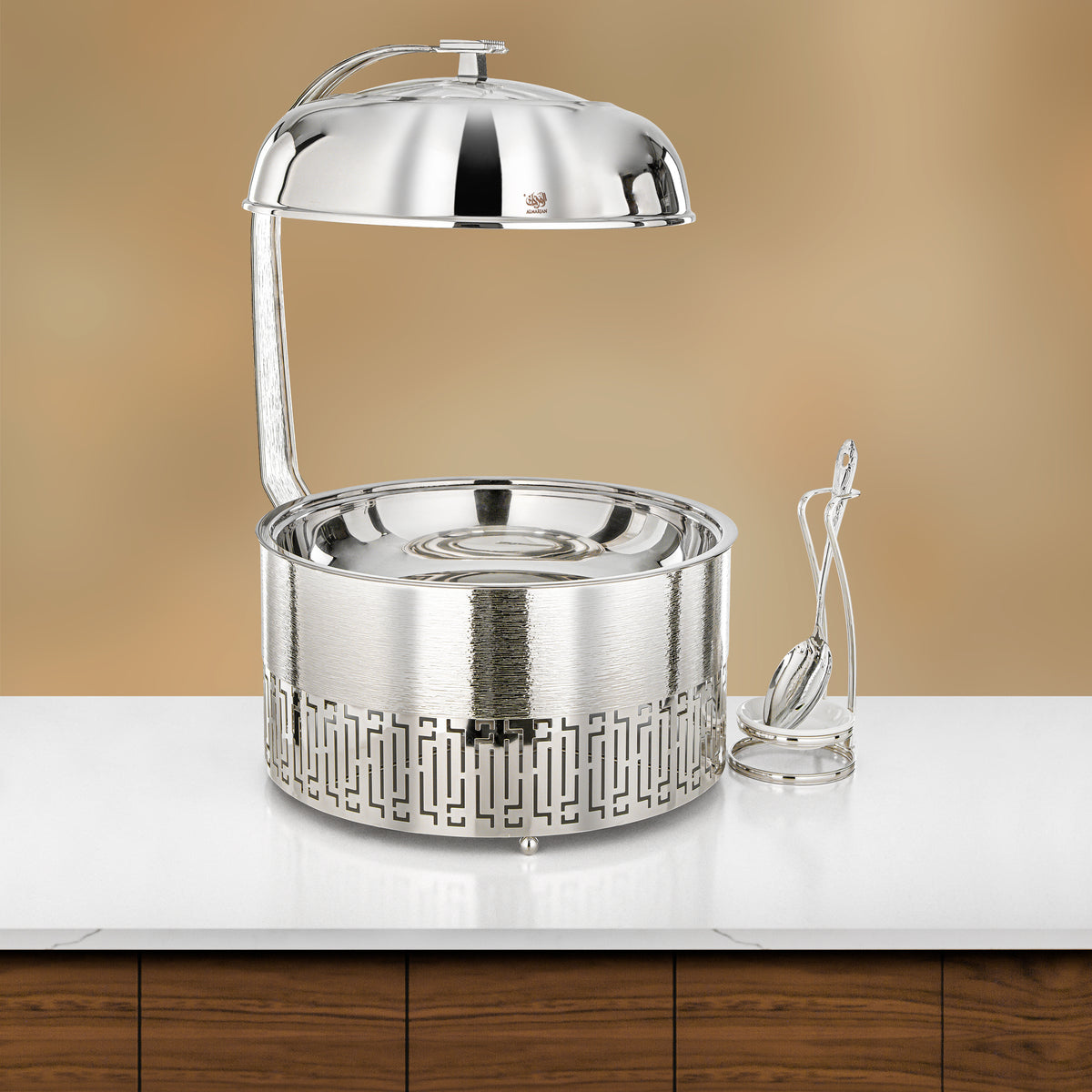Almarjan 6.5 Lit Chafing Dish, Brushed Silver
