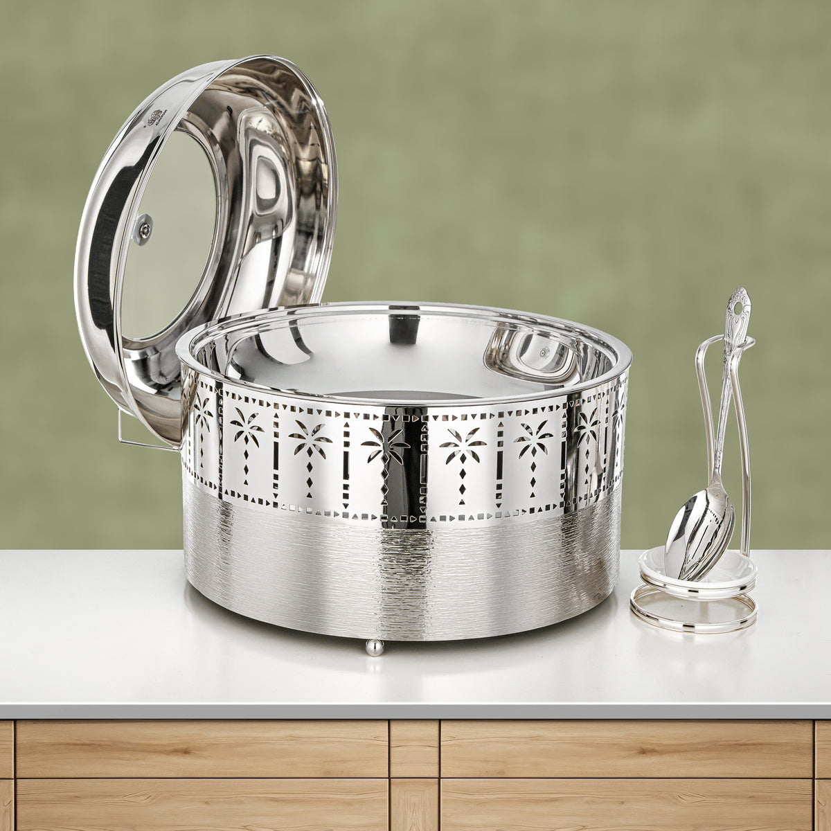 Almarjan 6.5L Chafing Dish, Brushed Silver