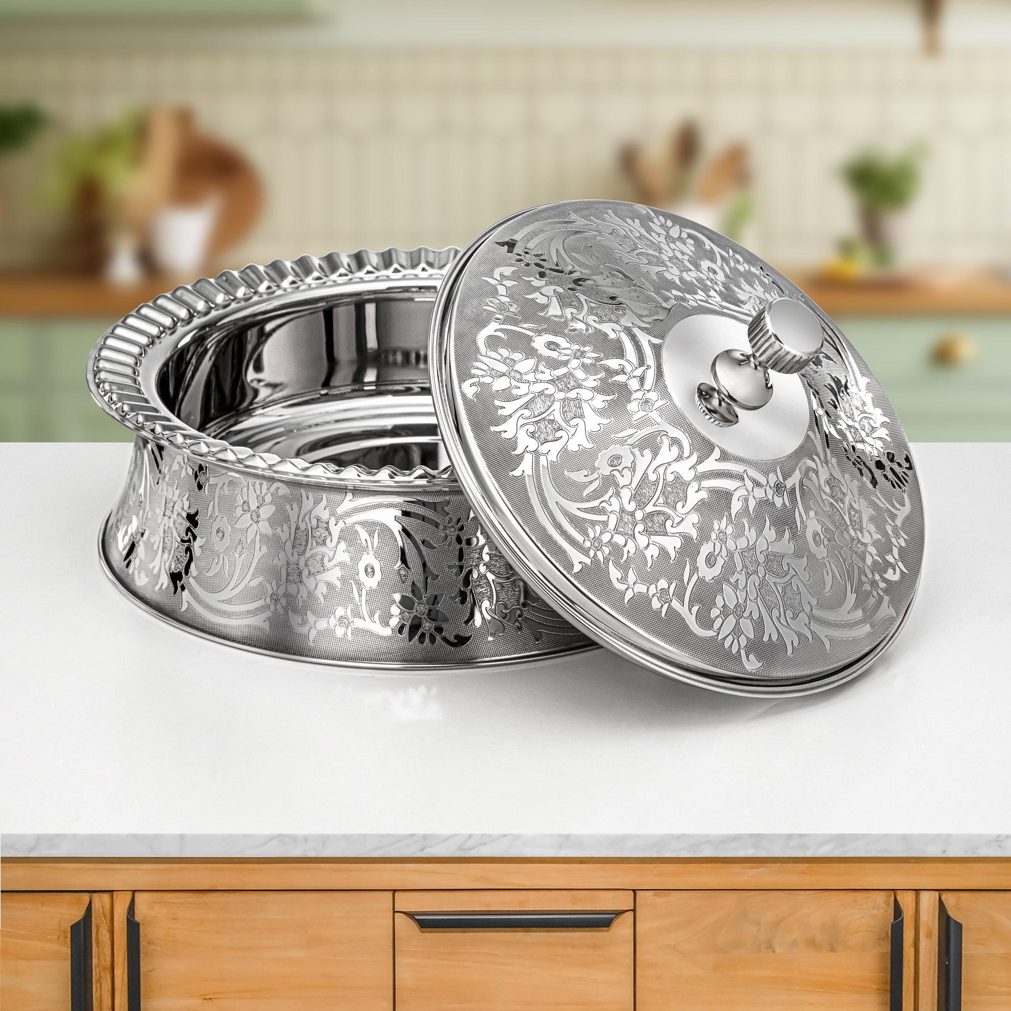 Almarjan Hot Pot Stainless Steel 30 cm – Afrah Collection