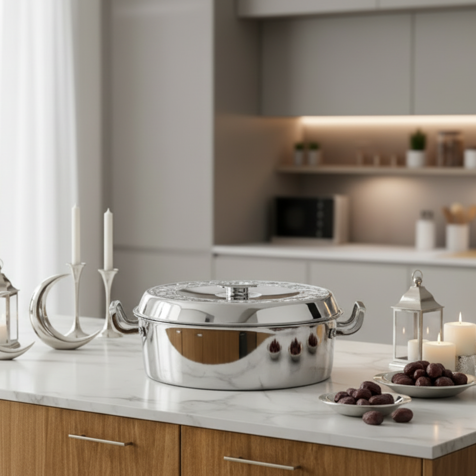 Almarjan Badr Hot Pot 30cm Silver