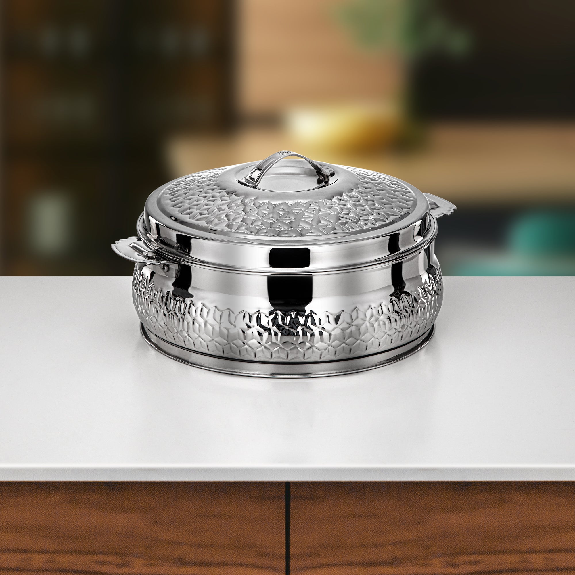 Almarjan Maha Hot Pot Set 3 Pieces Silver