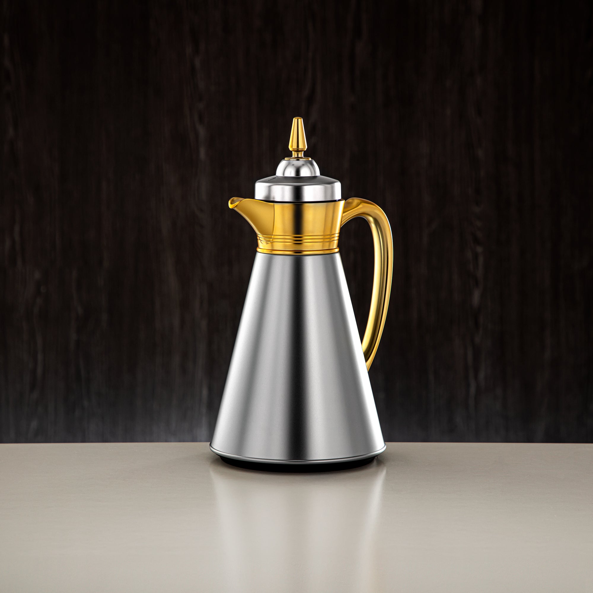 Almarjan Vacuum Flask Set, 0.7L + 1L, Matt Silver & Matt Gold (UBC-A0700/B1000 E23E22) - Ramadan Serveware