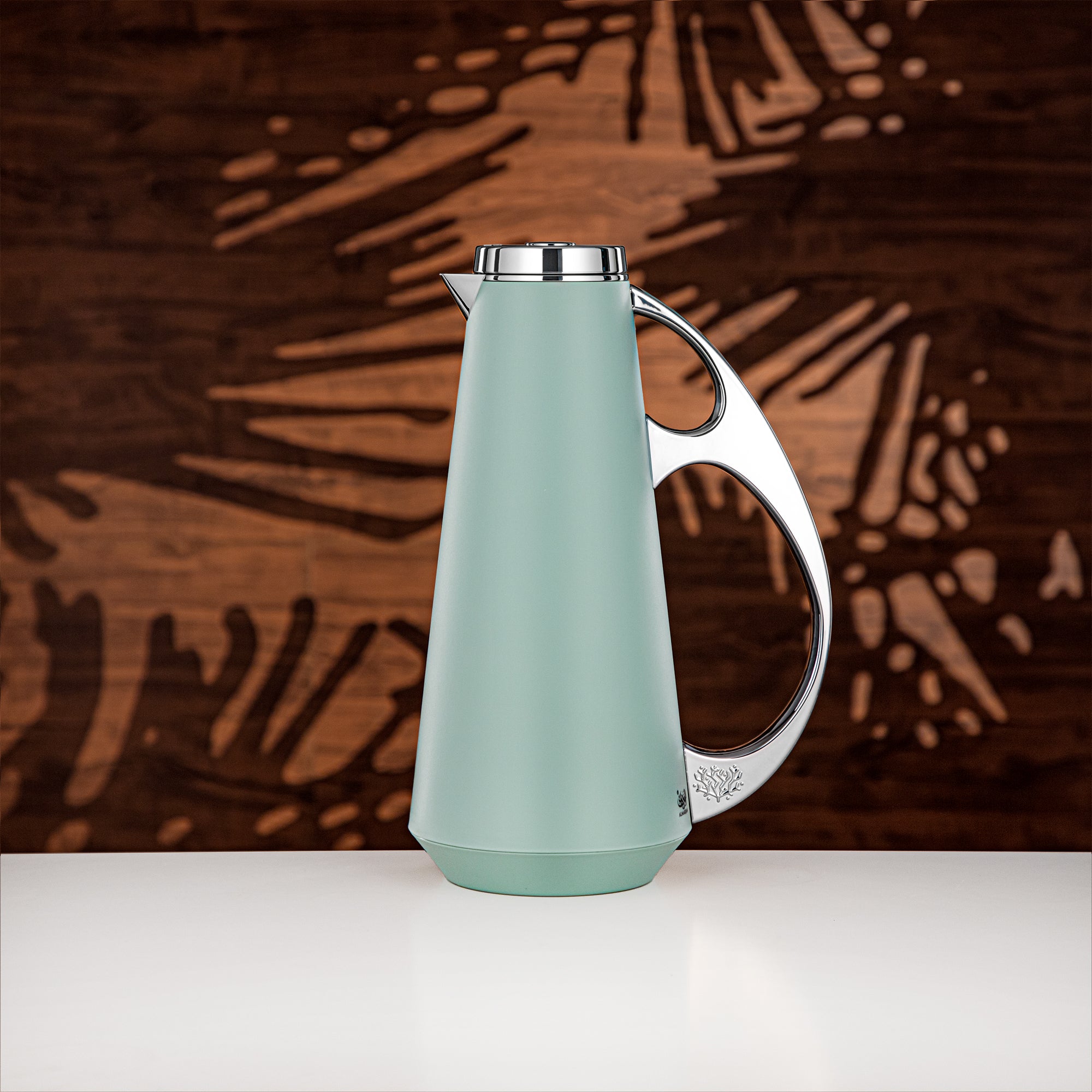 Almarjan Vacuum Flask Set, ABS, 1L + 1L, Light Green & Silver (UPP-1000/1000 GREC) - Modern Serving