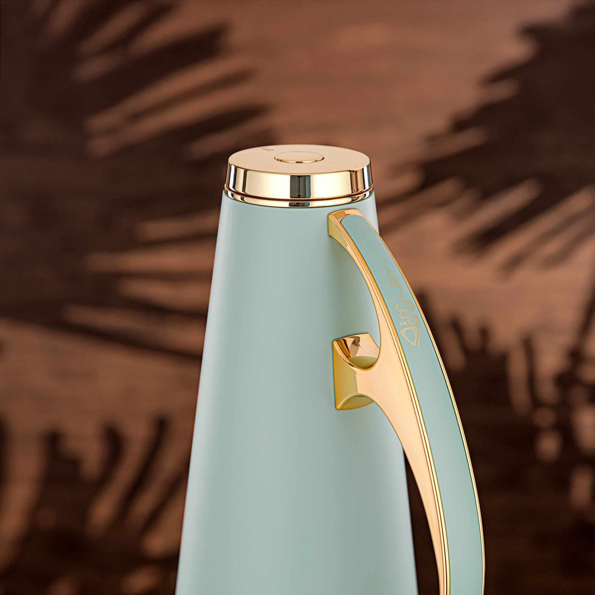 Almarjan Vacuum Flask Set, ABS, 1L + 1L, Light Green & Gold (UPP-1000/1000 GREG) - Modern Serving