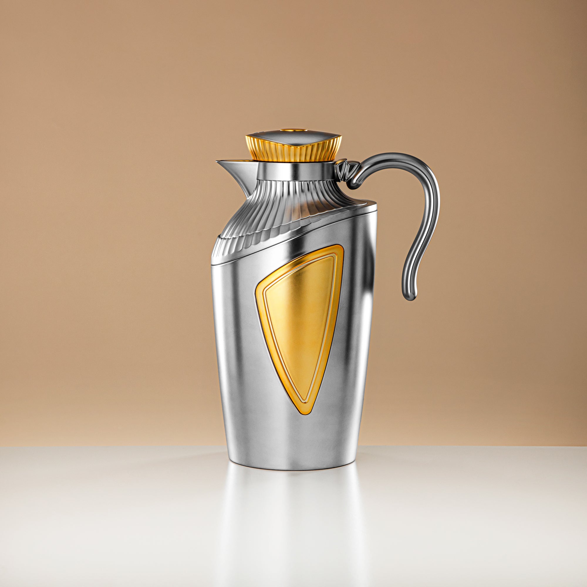 Almarjan 2 Pieces Vacuum Flask Set Matt Silver & Gold - UWP-0700/1000 E23E22