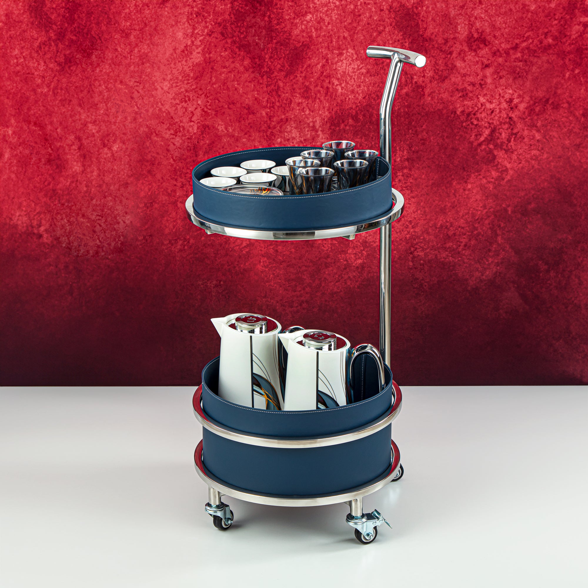 Almarjan 21 Pieces Tea Set With Trolley - YHMA-6