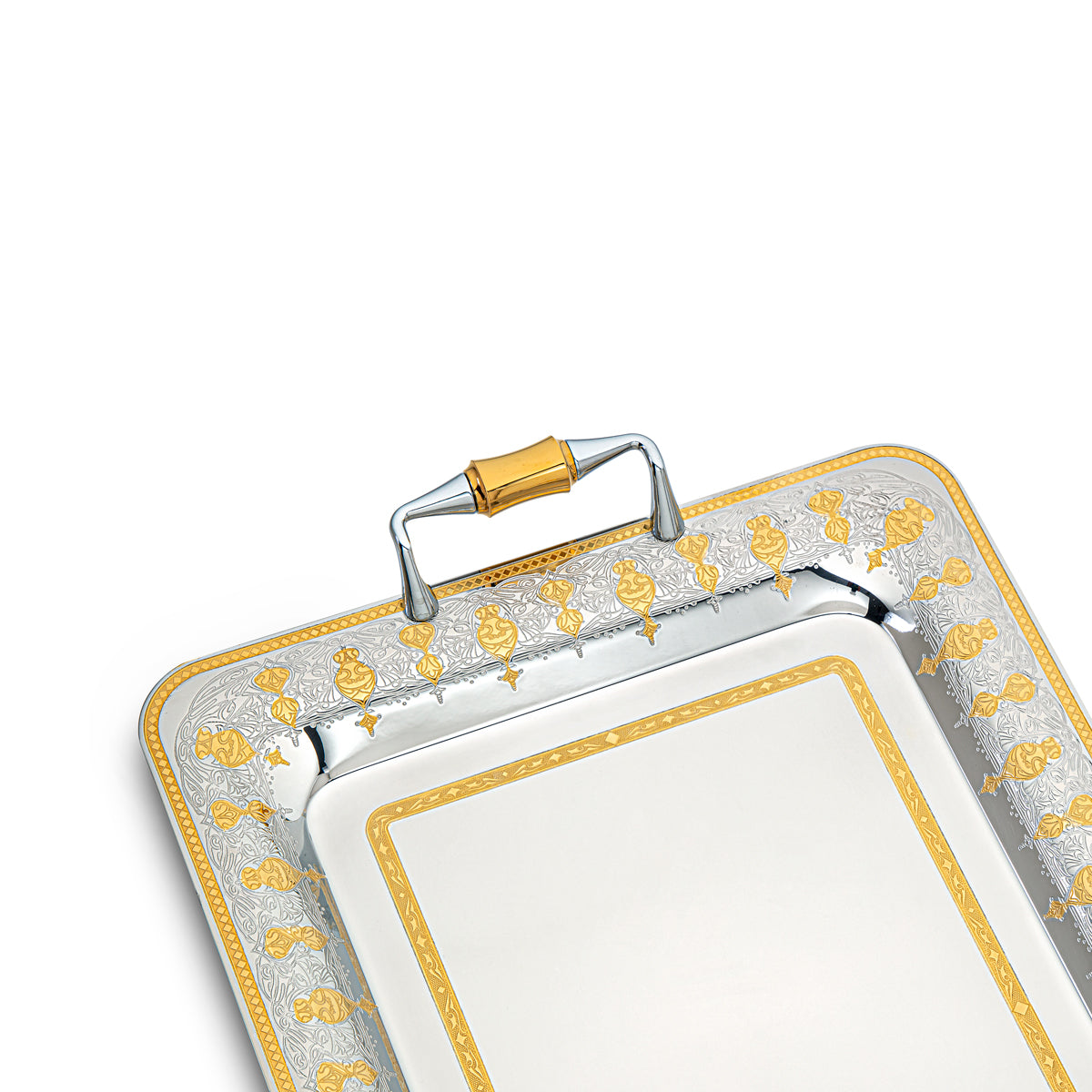 Almarjan 45 CM Alma Collection Plateau de service en acier inoxydable - STS2051176