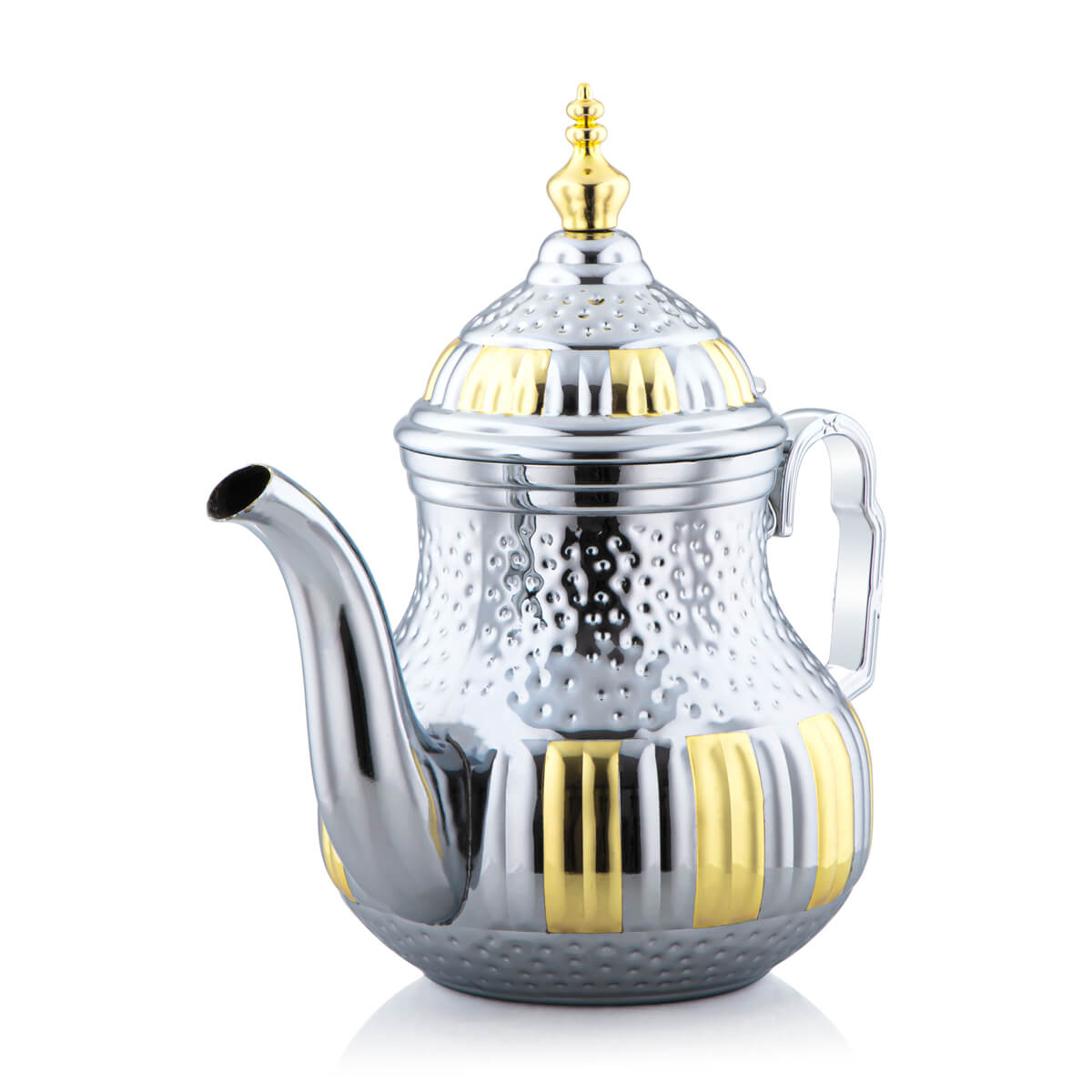 Almarjan 1.2 Liter Stainless Steel Teapot Silver & Gold - STS0010747