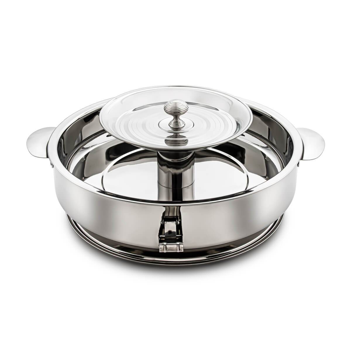 Almarjan 50 CM Atbaq Collection Stainless Steel Hot Pot Silver - STS0292525