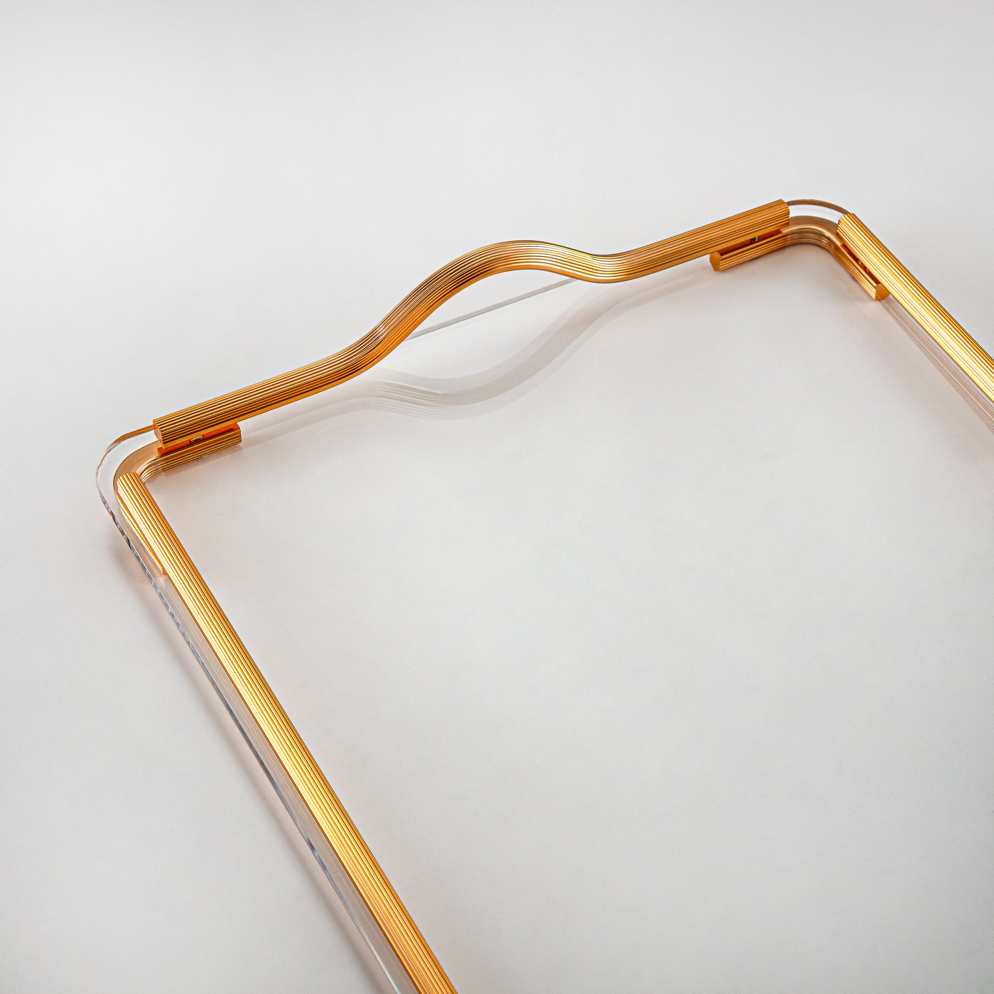 Almarjan Serving Tray, Transparent & Golden (325L-FG) | Ramadan & Special Occasions