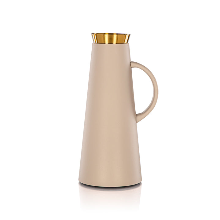 Almarjan 1 Liter Vacuum Flask Beige & Gold - 75410-MCG