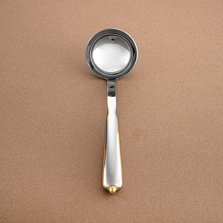 Almarjan Stainless Steel Ladle – Mirror Finish, Silver & Gold CUT1620050