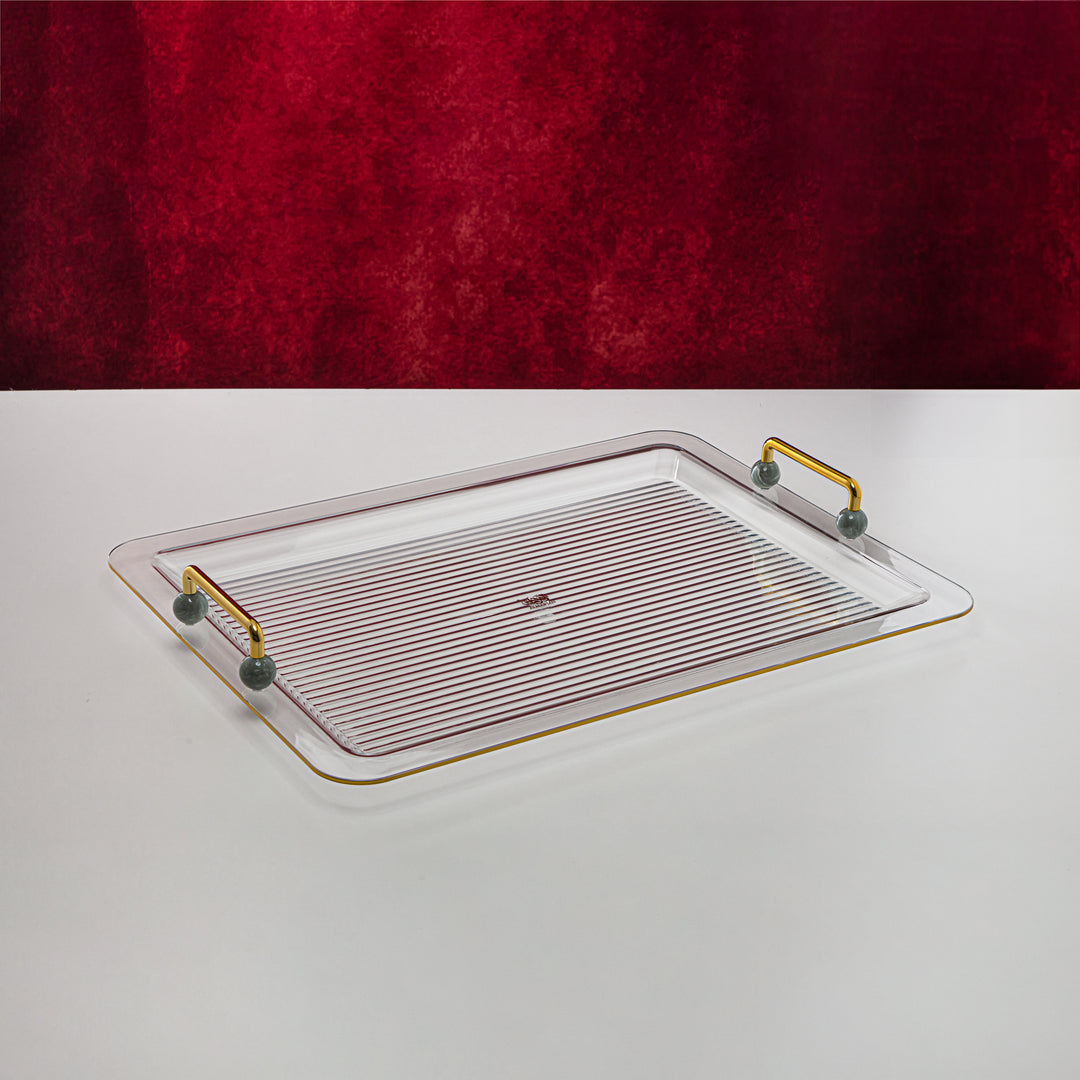 Almarjan 55 CM Rectangle Acrylic Tray - FB03-550 PIV/G