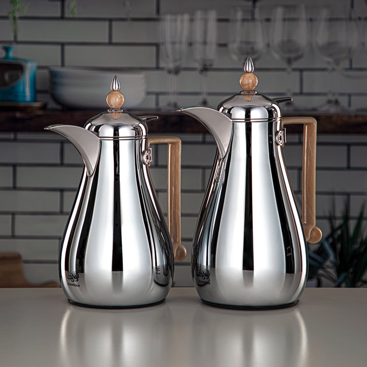 Almarjan 2 Pieces Vacuum Flask Set Silver - FG803-070/100 PBG/C