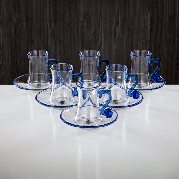 Almarjan 18 Pieces Borosilicate Glass Tea Set - FB803-18 NAV