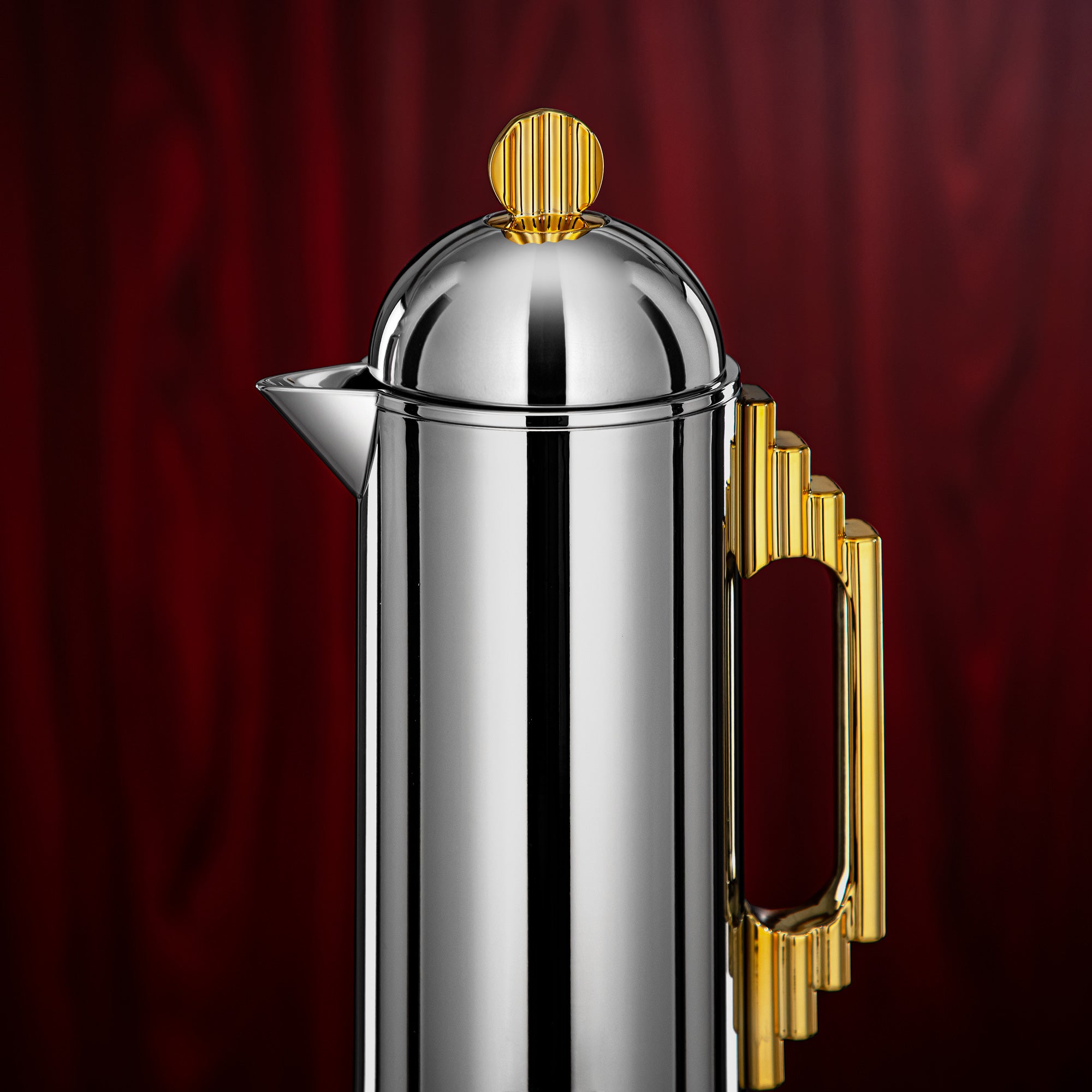 Almarjan Vacuum Flask Set 0.7L & 1L Silver & Gold